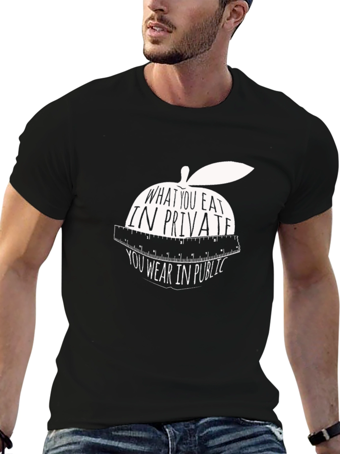 Eat In Private Graphic Tee - Trendy Black T-Shirt