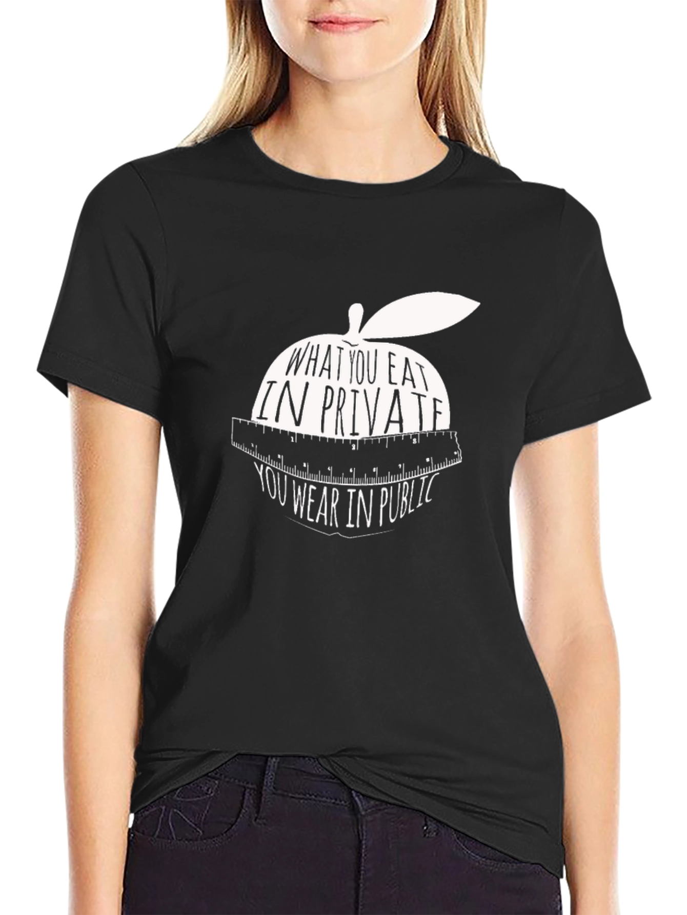 Eat In Private Graphic Tee - Trendy Black T-Shirt