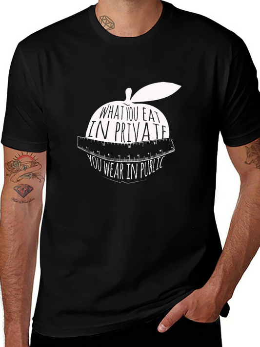 Eat In Private Graphic Tee - Trendy Black T-Shirt