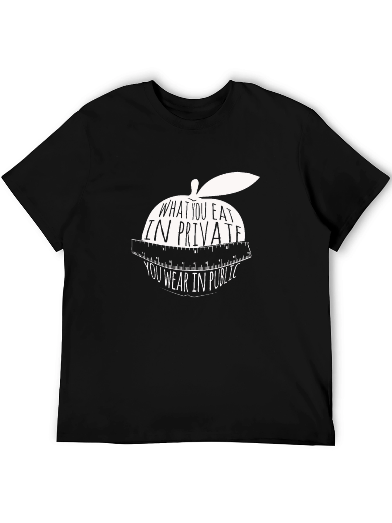 Eat In Private Graphic Tee - Trendy Black T-Shirt