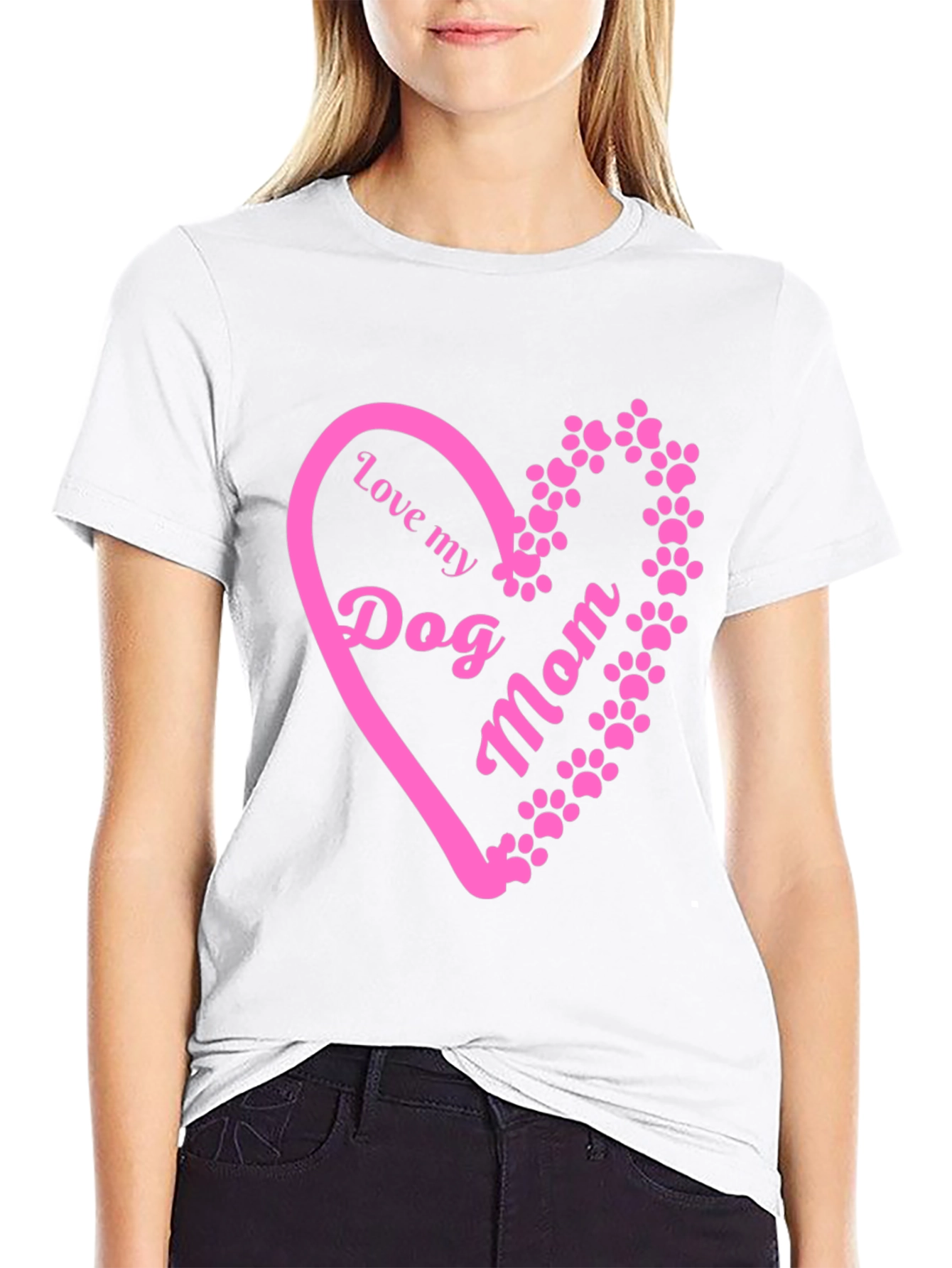 Love My Dog Mom Graphic T-Shirt