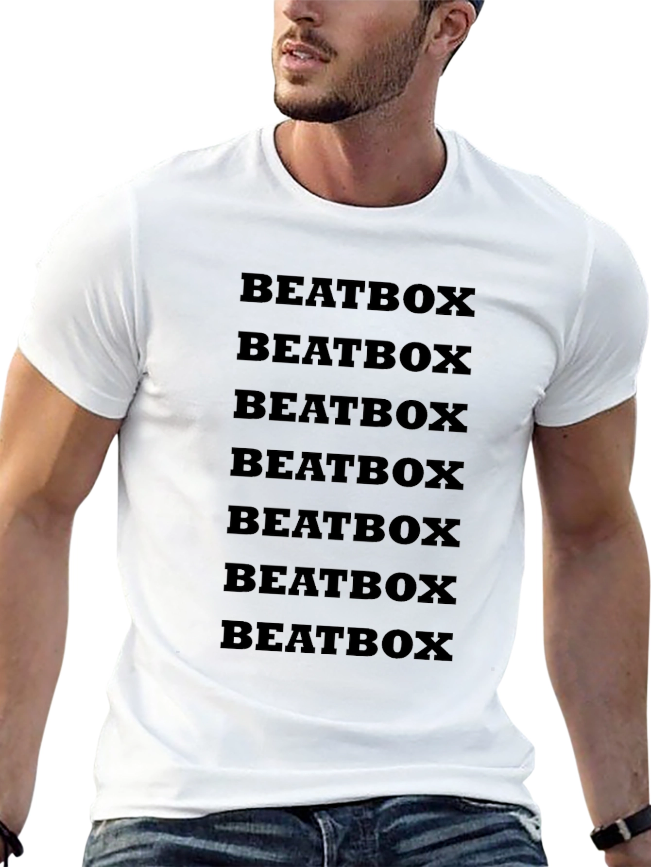 Beatbox Graphic Tee - Black Cotton Crew Neck T-Shirt