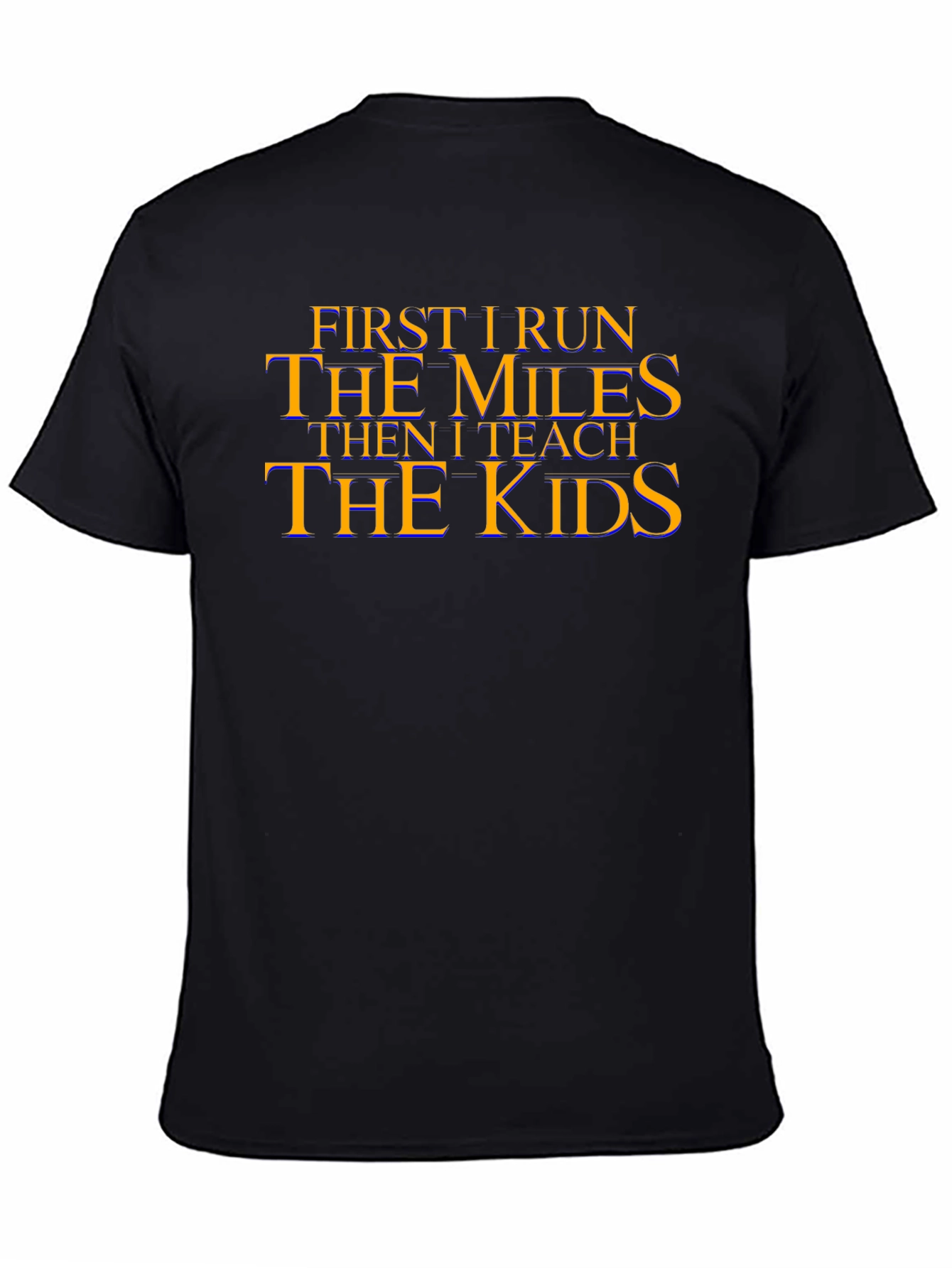 Run the Miles Teach the Kids Black Graphic Tee