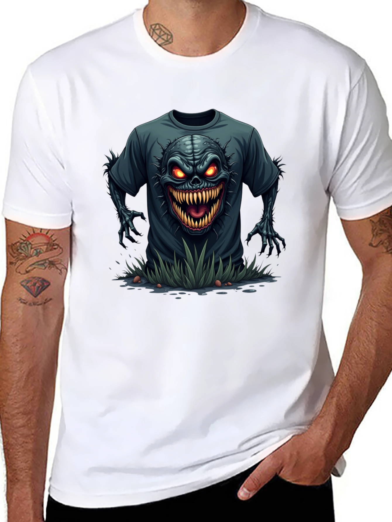 Monster Graphic Tee - Unique Horror T-Shirt