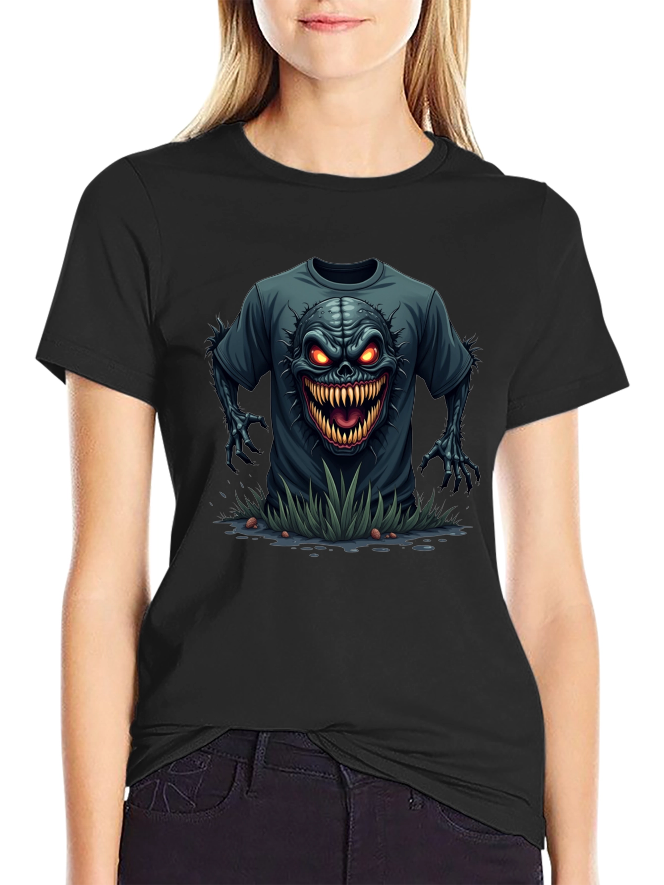 Monster Graphic Tee - Unique Horror T-Shirt