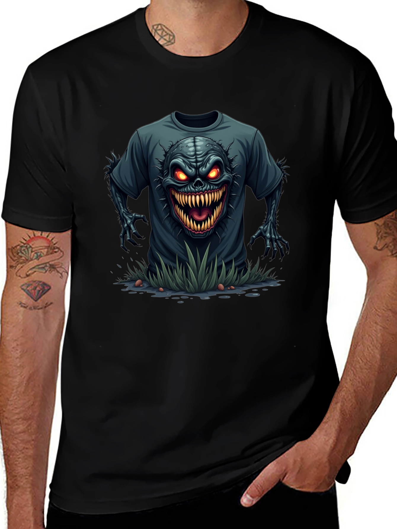 Monster Graphic Tee - Unique Horror T-Shirt