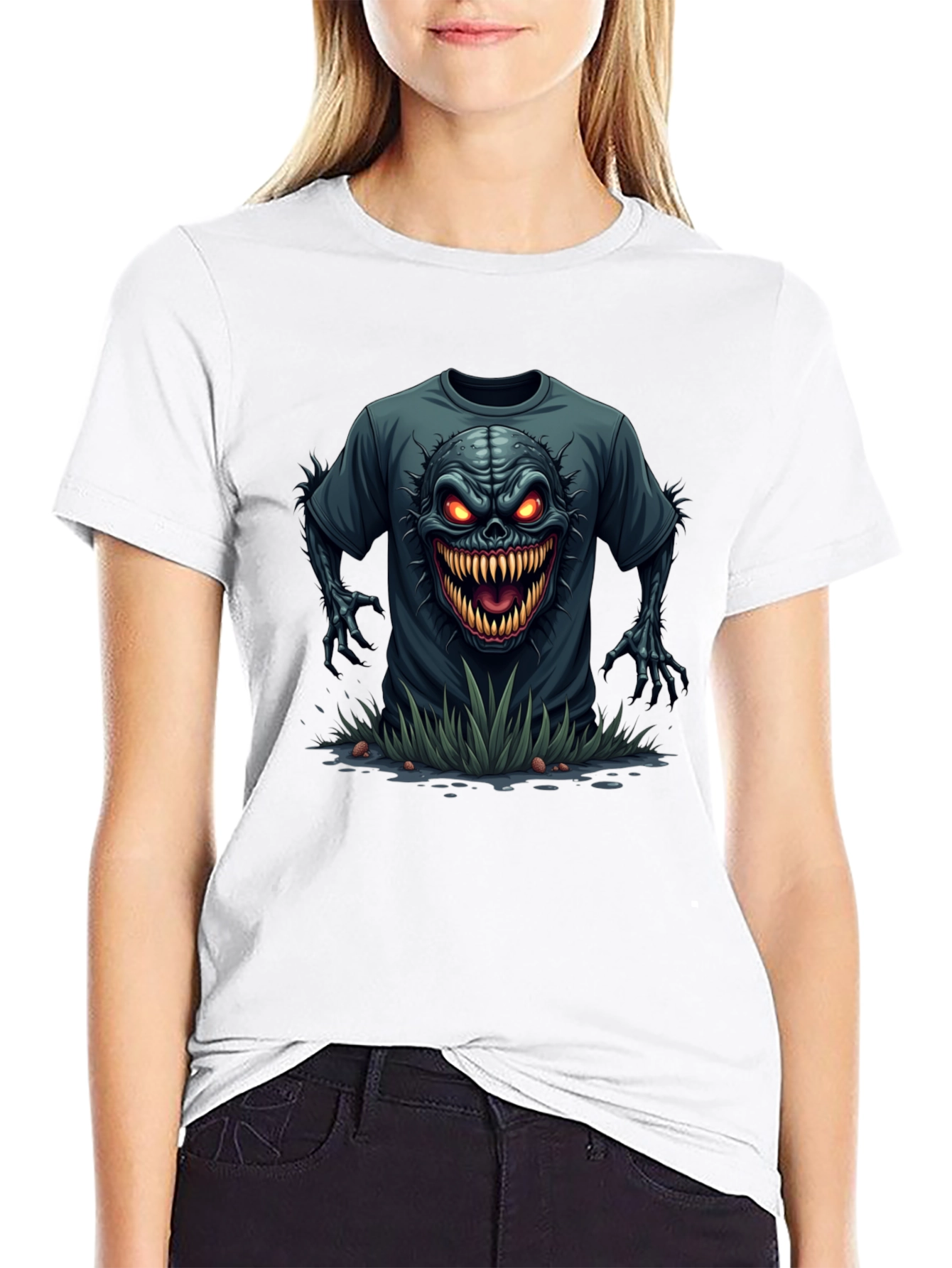 Monster Graphic Tee - Unique Horror T-Shirt