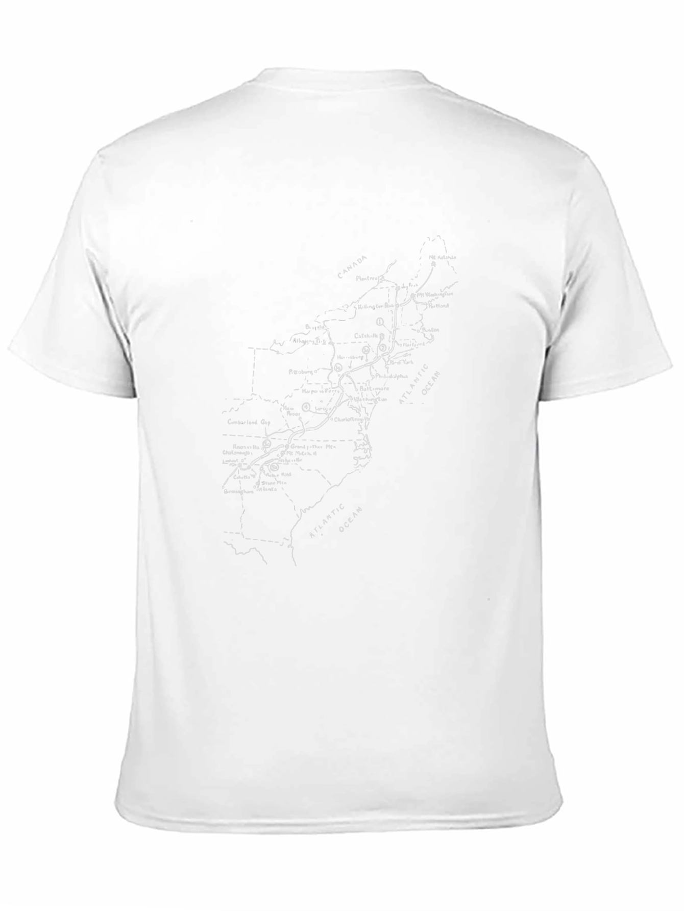 Map Graphic Tee - Black Cotton Shirt