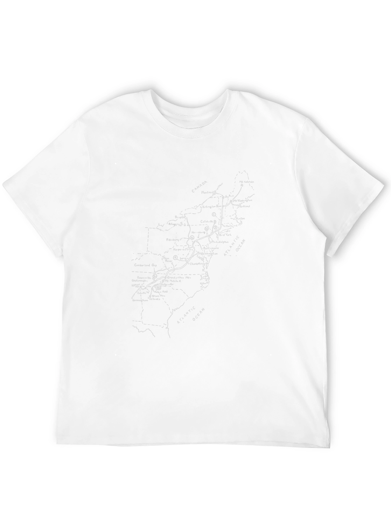 Map Graphic Tee - Black Cotton Shirt