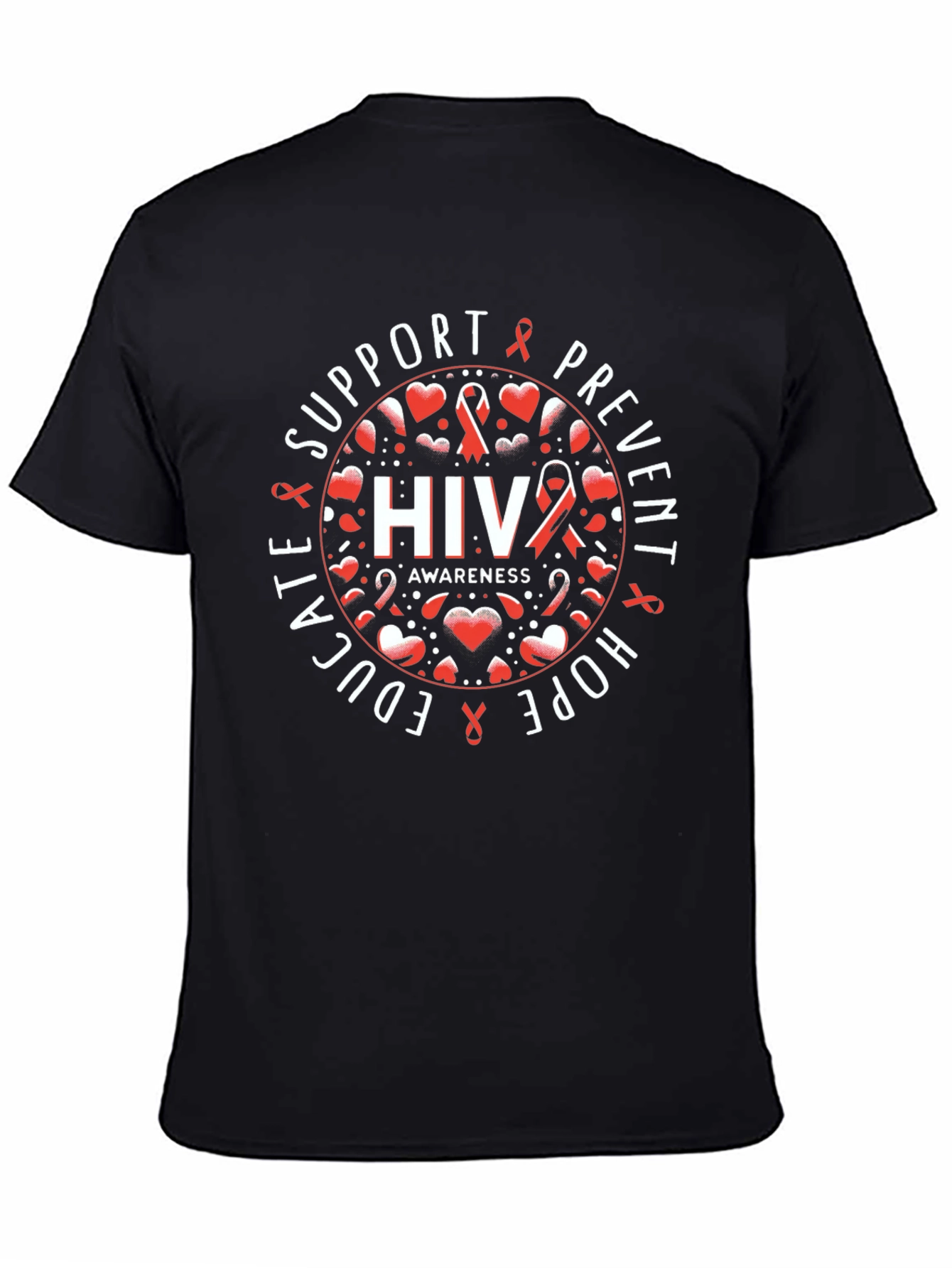 HIV Awareness T-Shirt - Support Educate Prevent