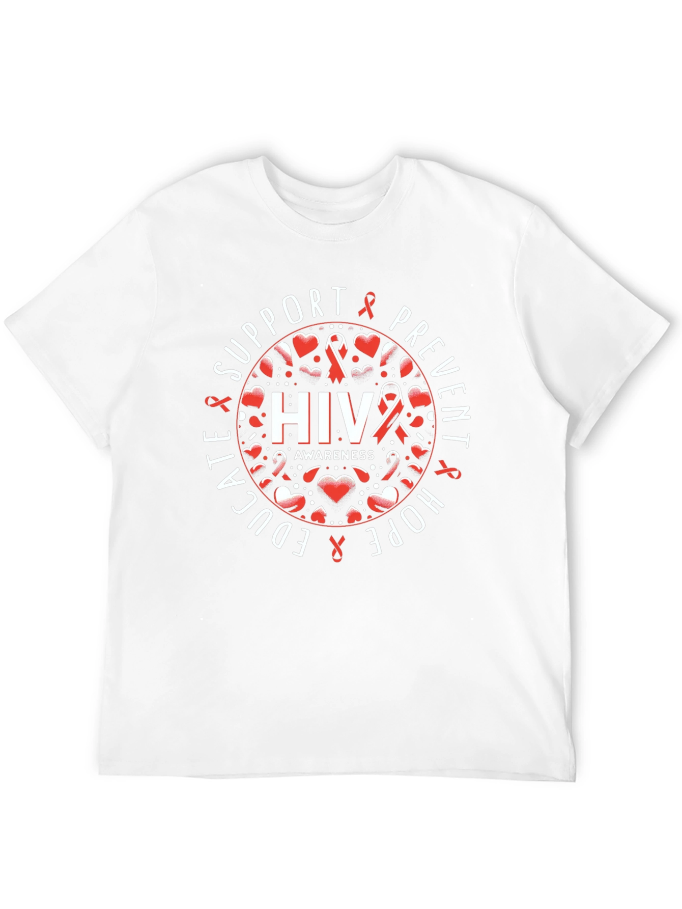 HIV Awareness T-Shirt - Support Educate Prevent