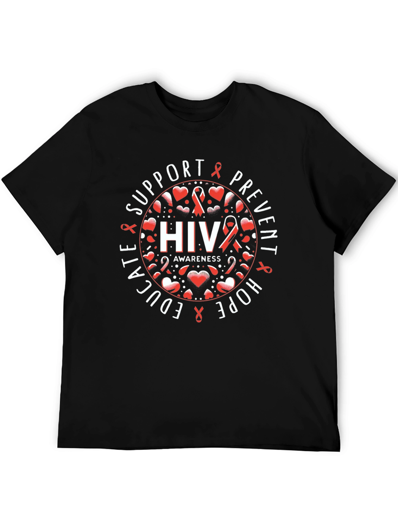 HIV Awareness T-Shirt - Support Educate Prevent