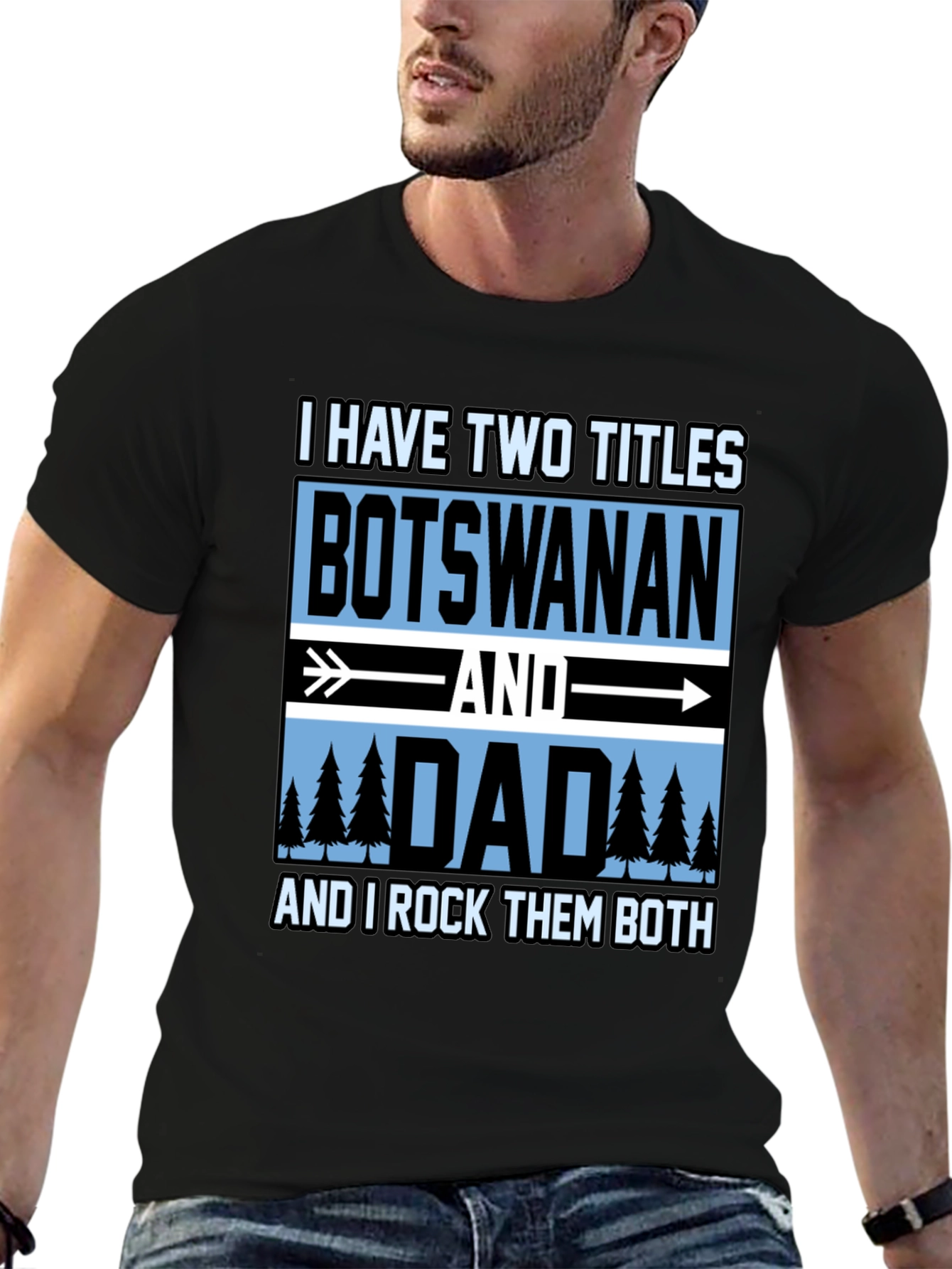 Botswana Dad T-Shirt - Two Titles