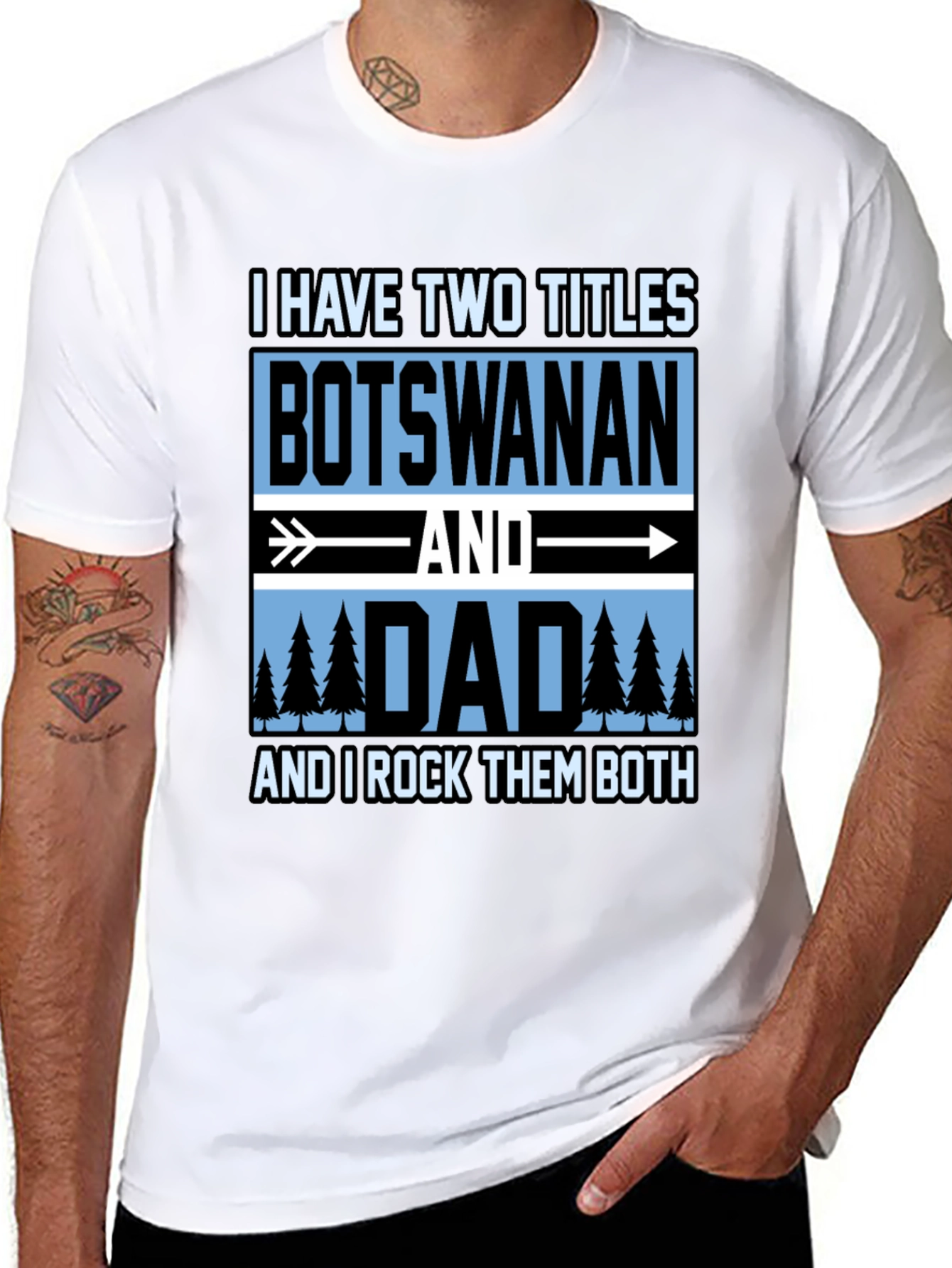 Botswana Dad T-Shirt - Two Titles