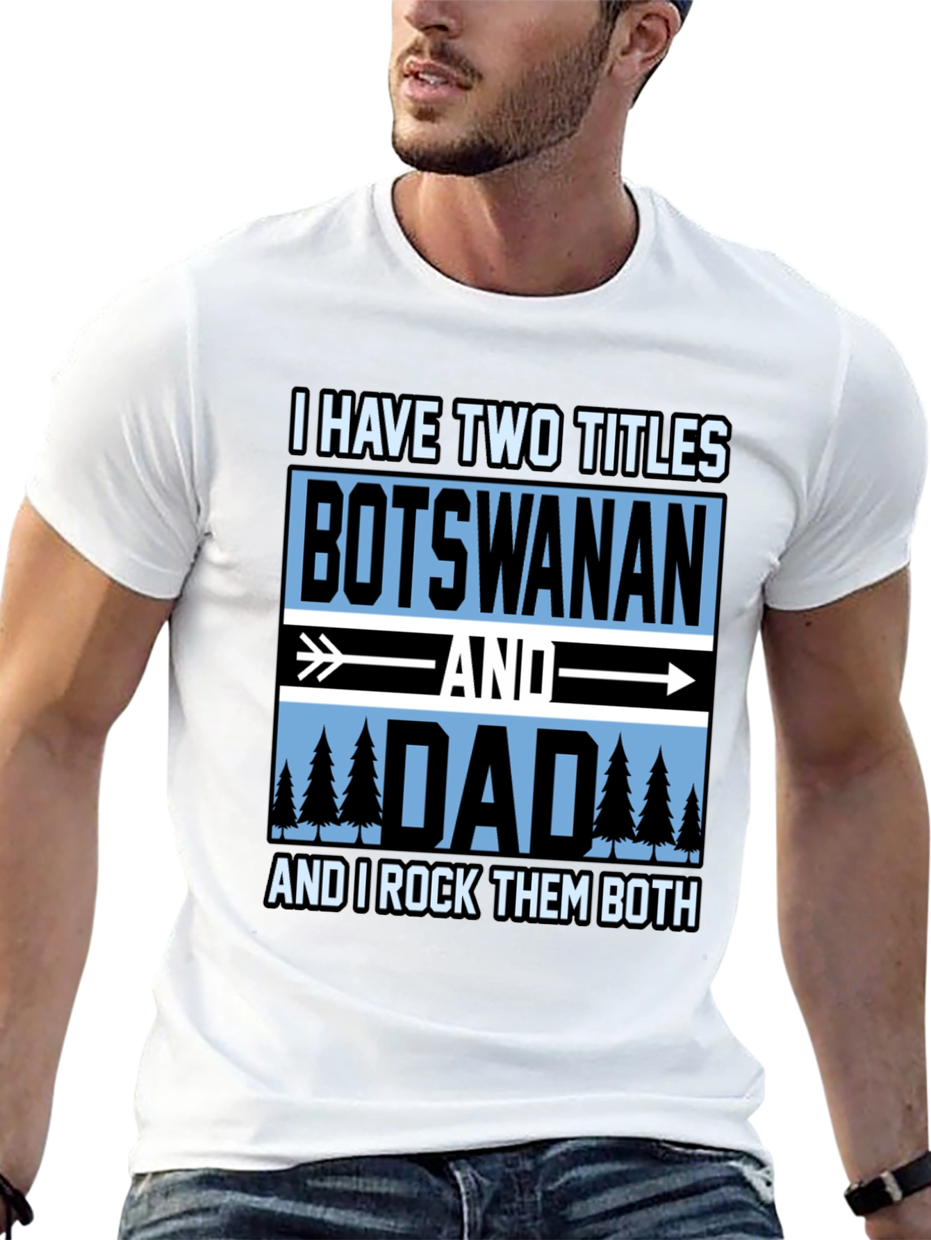 Botswana Dad T-Shirt - Two Titles