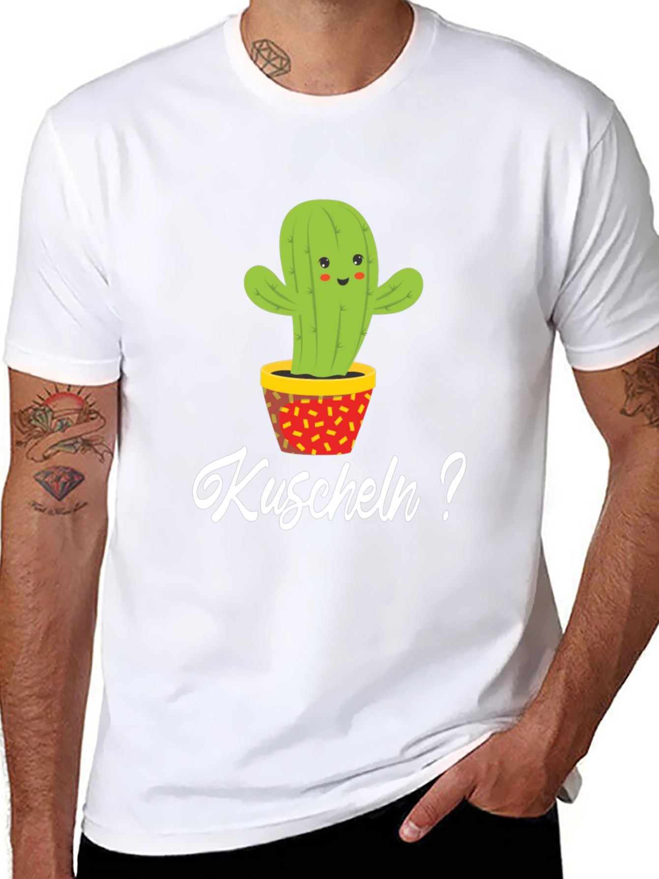 Cactus Hugs? Graphic Tee - Soft Cotton Blend