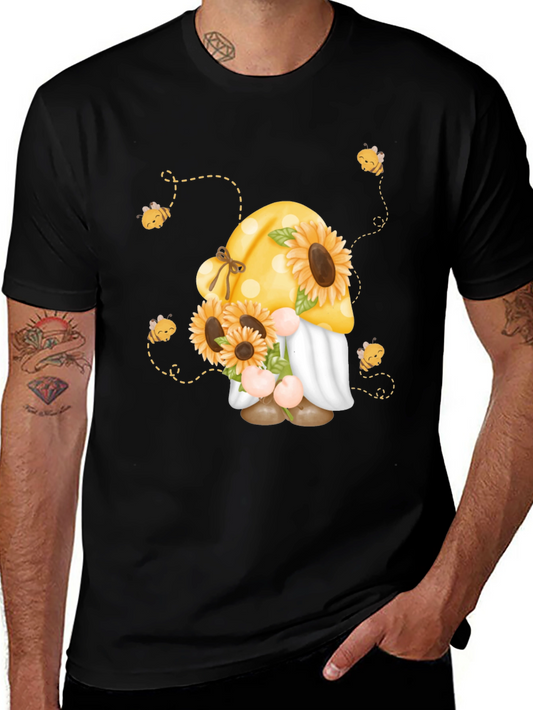 Sunflower Gnome Bee T-Shirt