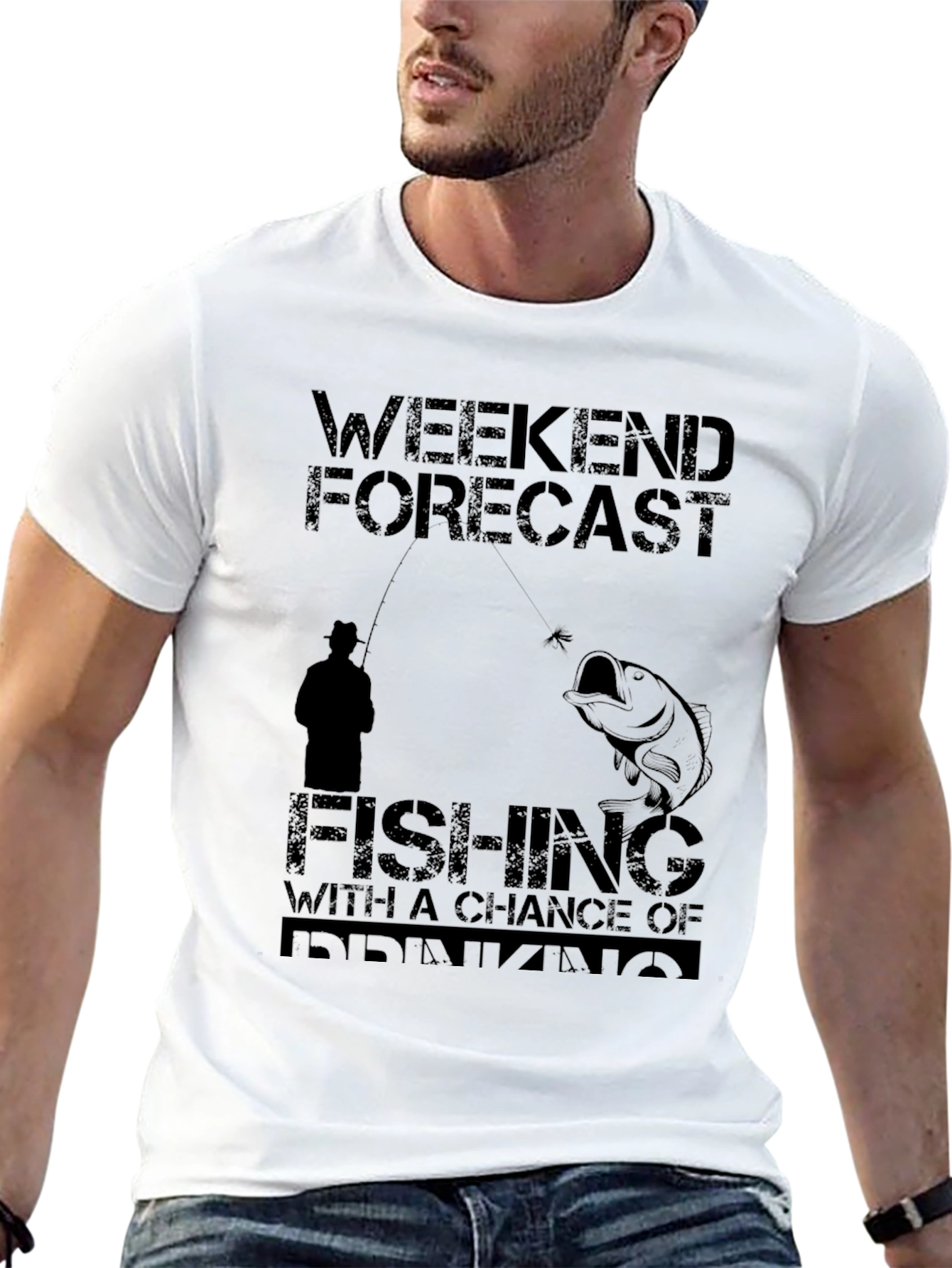 Weekend Forecast Fishing & Drinking T-Shirt