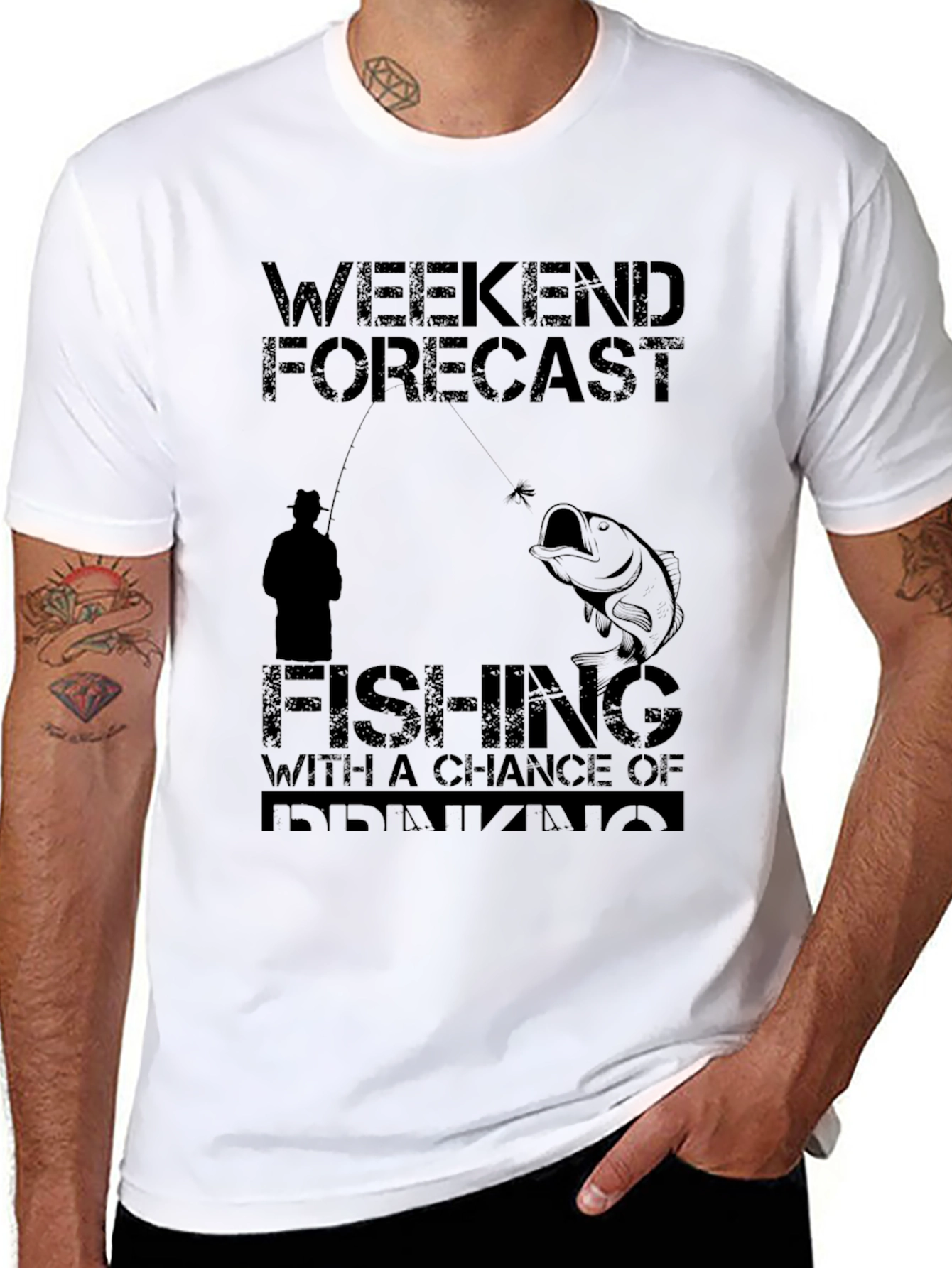 Weekend Forecast Fishing & Drinking T-Shirt