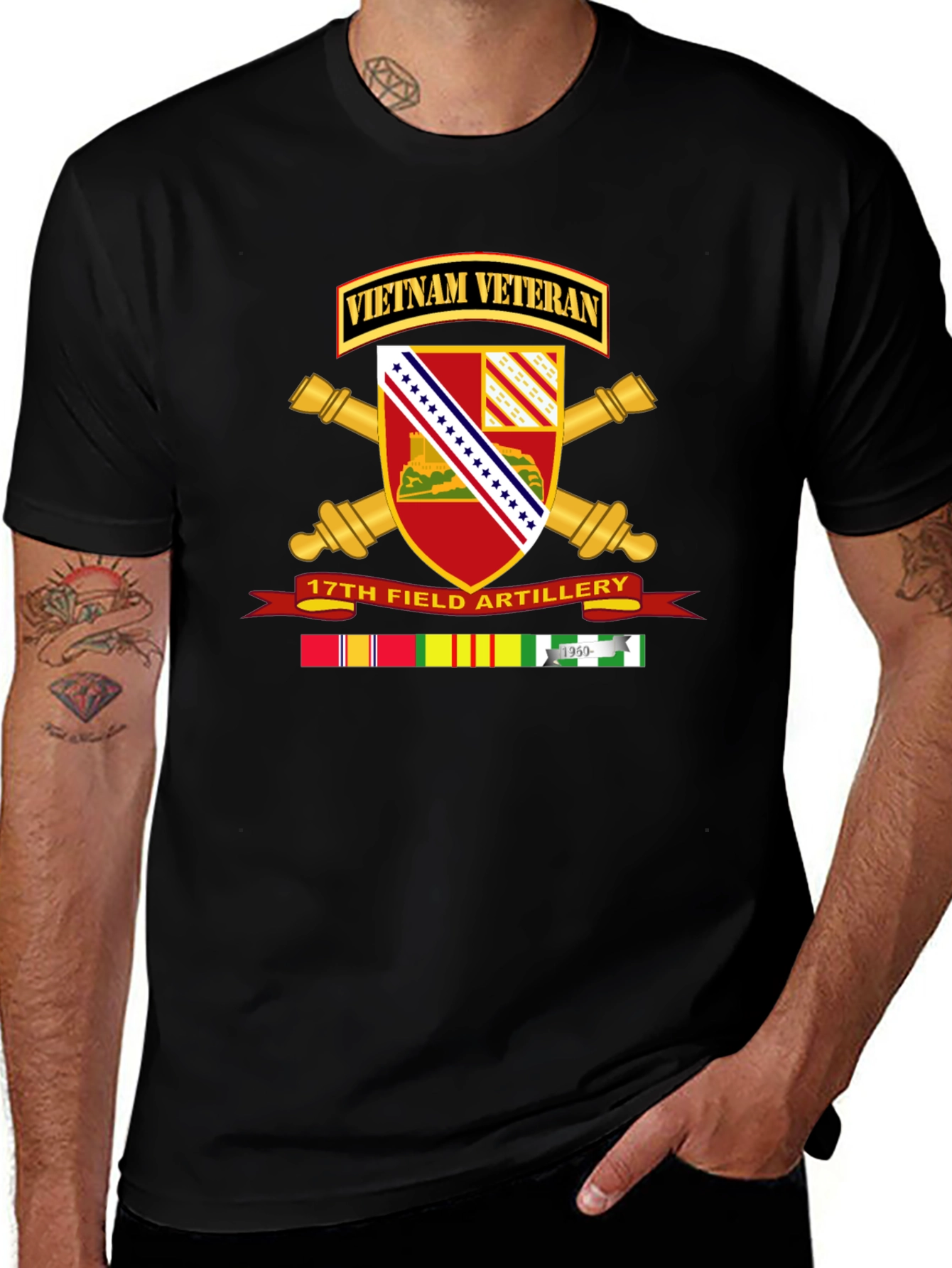 Vietnam Veteran 17th Field Artillery T-Shirt