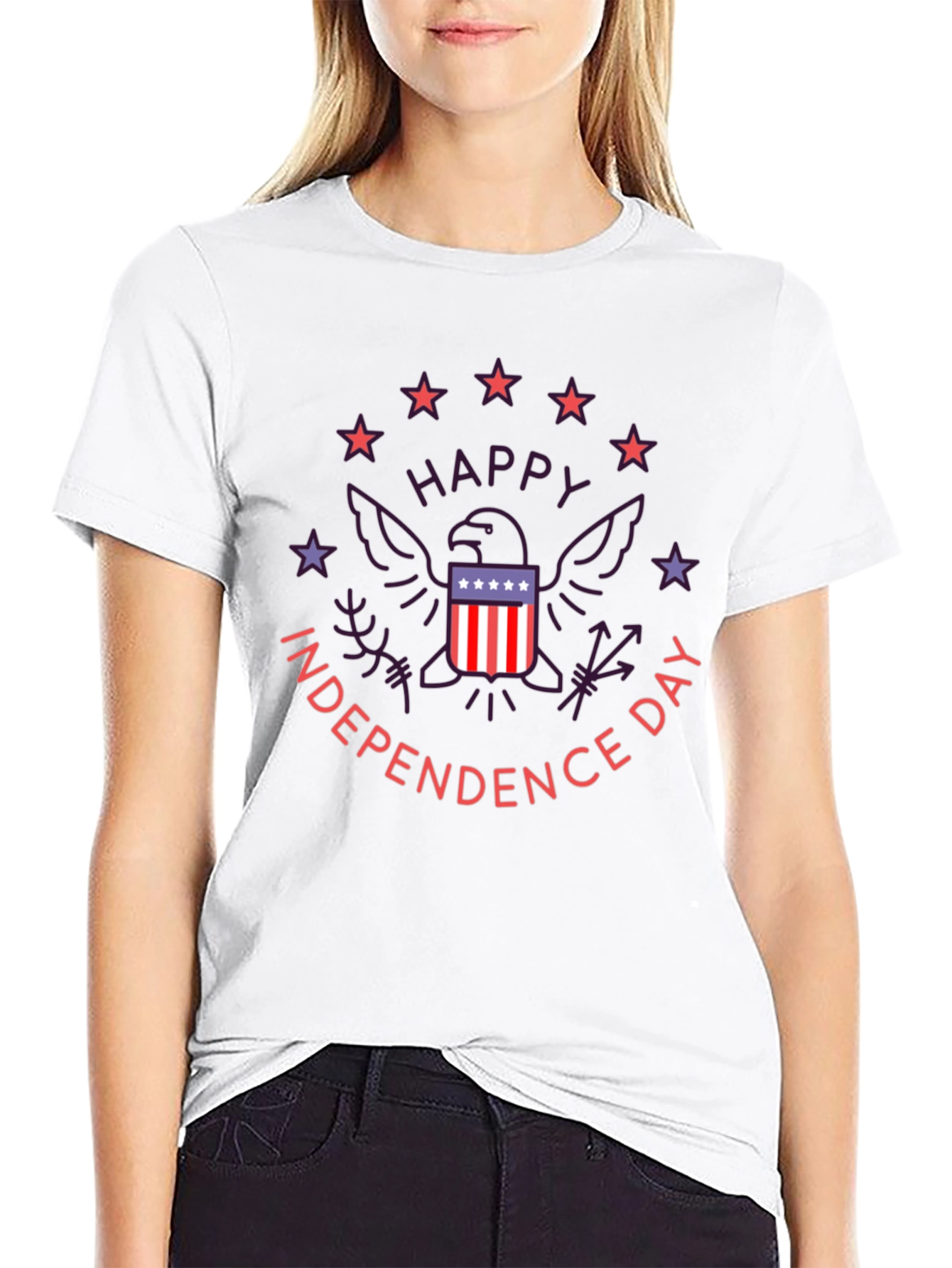 Patriotic Independence Day Graphic T-Shirt