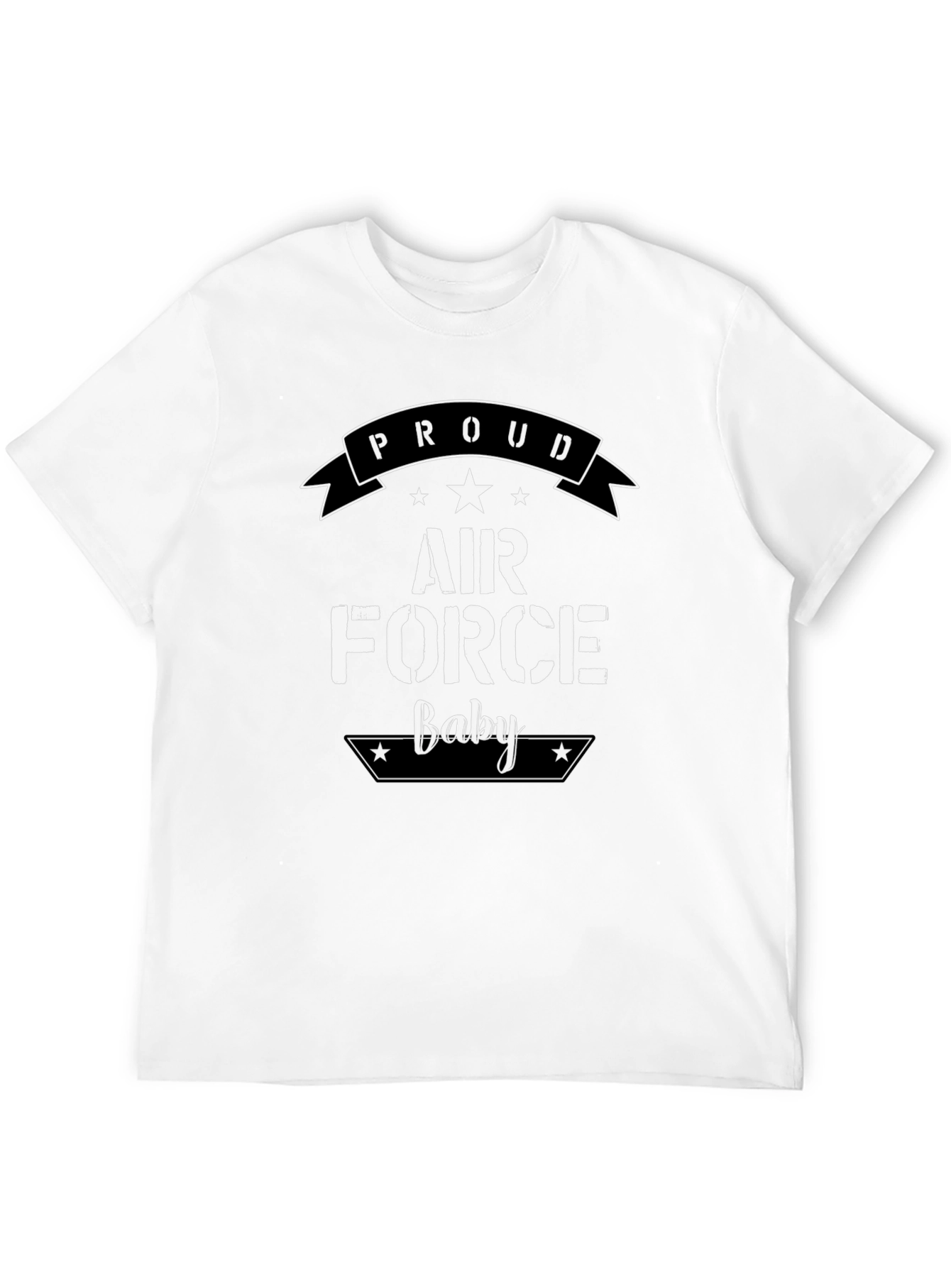 Proud Air Force Baby Black T-Shirt