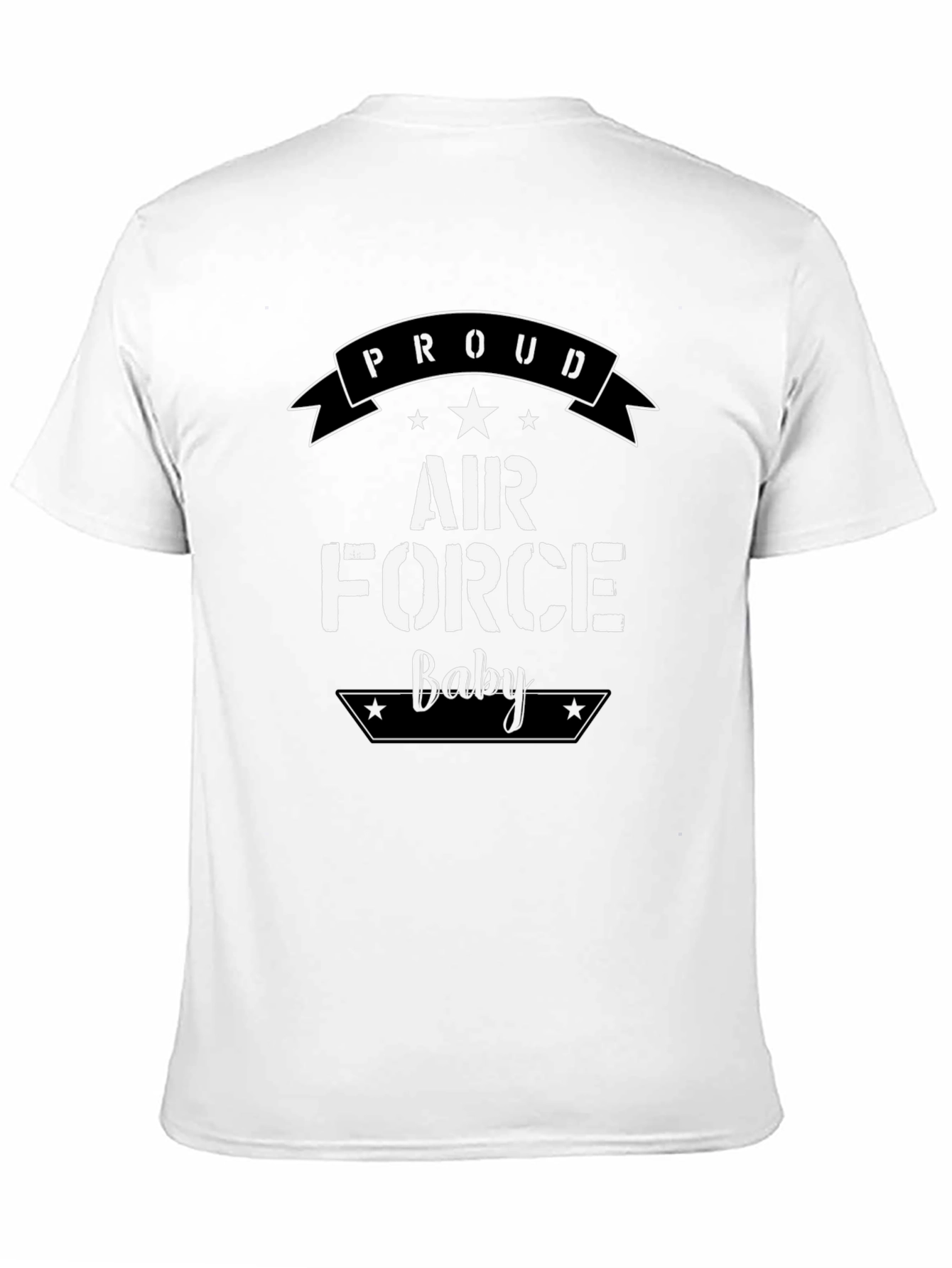 Proud Air Force Baby Black T-Shirt