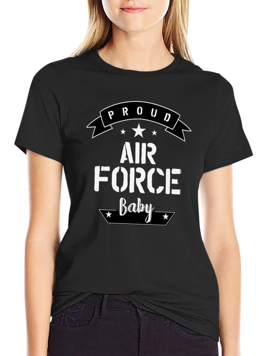 Proud Air Force Baby Black T-Shirt