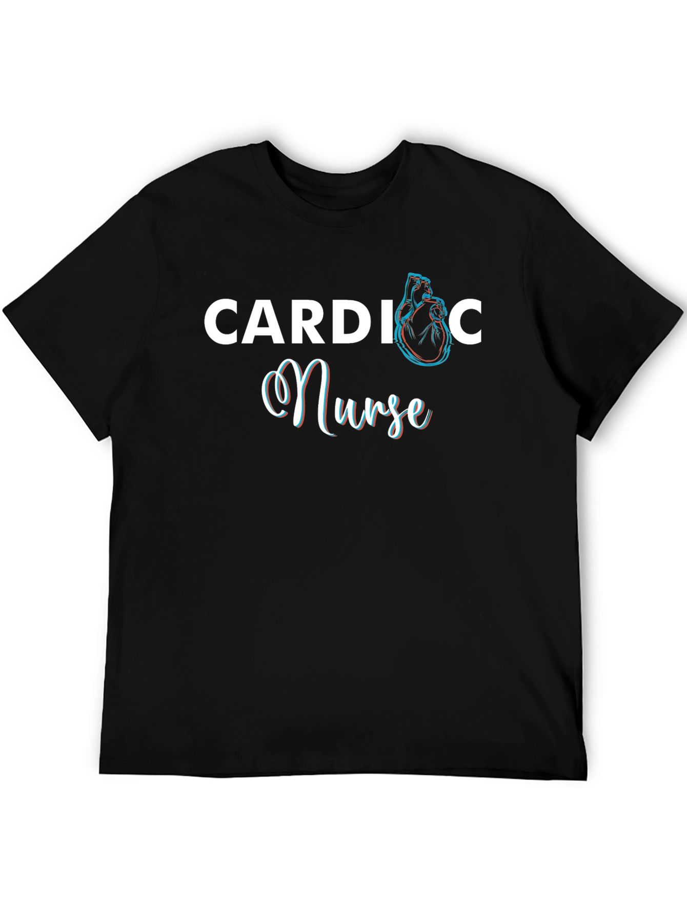 Cardiac Nurse Heart Graphic T-Shirt