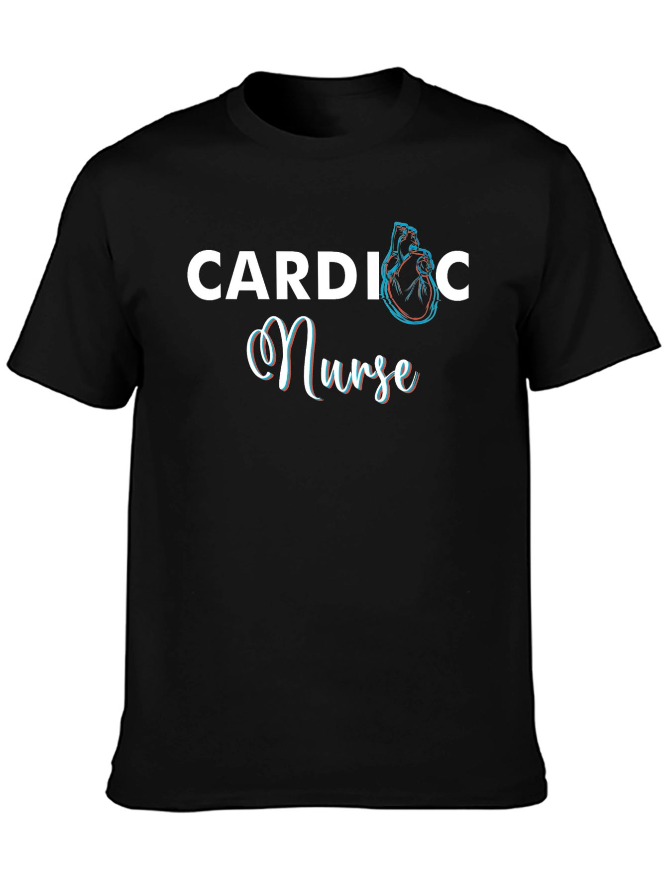 Cardiac Nurse Heart Graphic T-Shirt