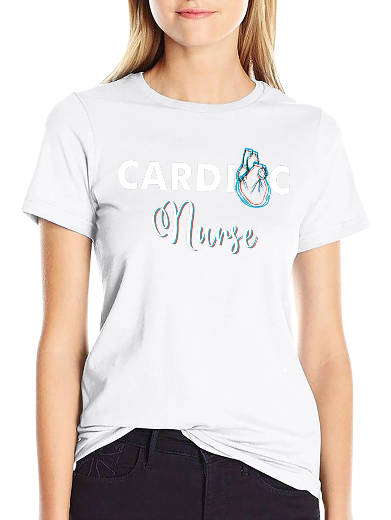 Cardiac Nurse Heart Graphic T-Shirt