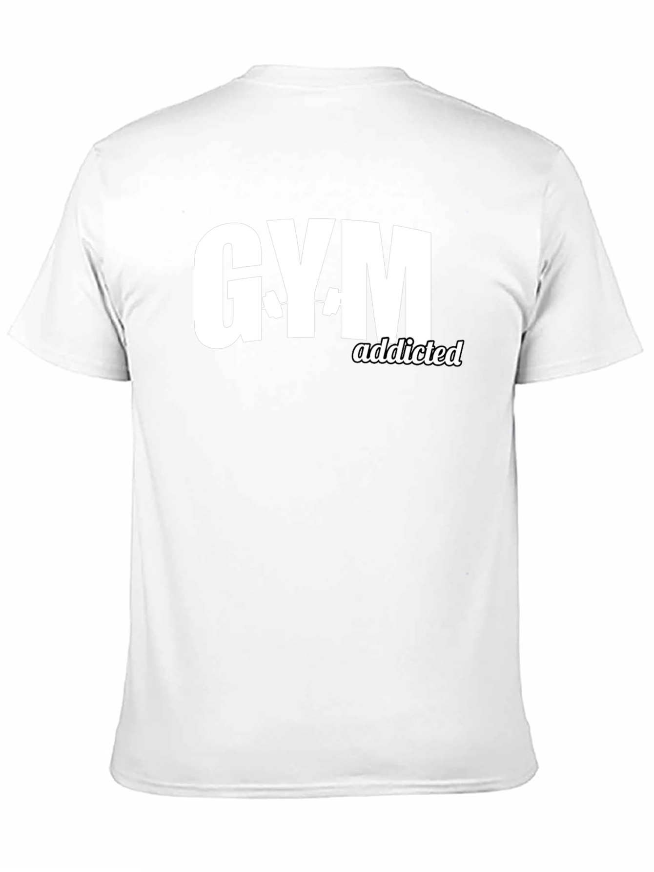 Gym Addicted Black T-Shirt Workout Fitness Tee