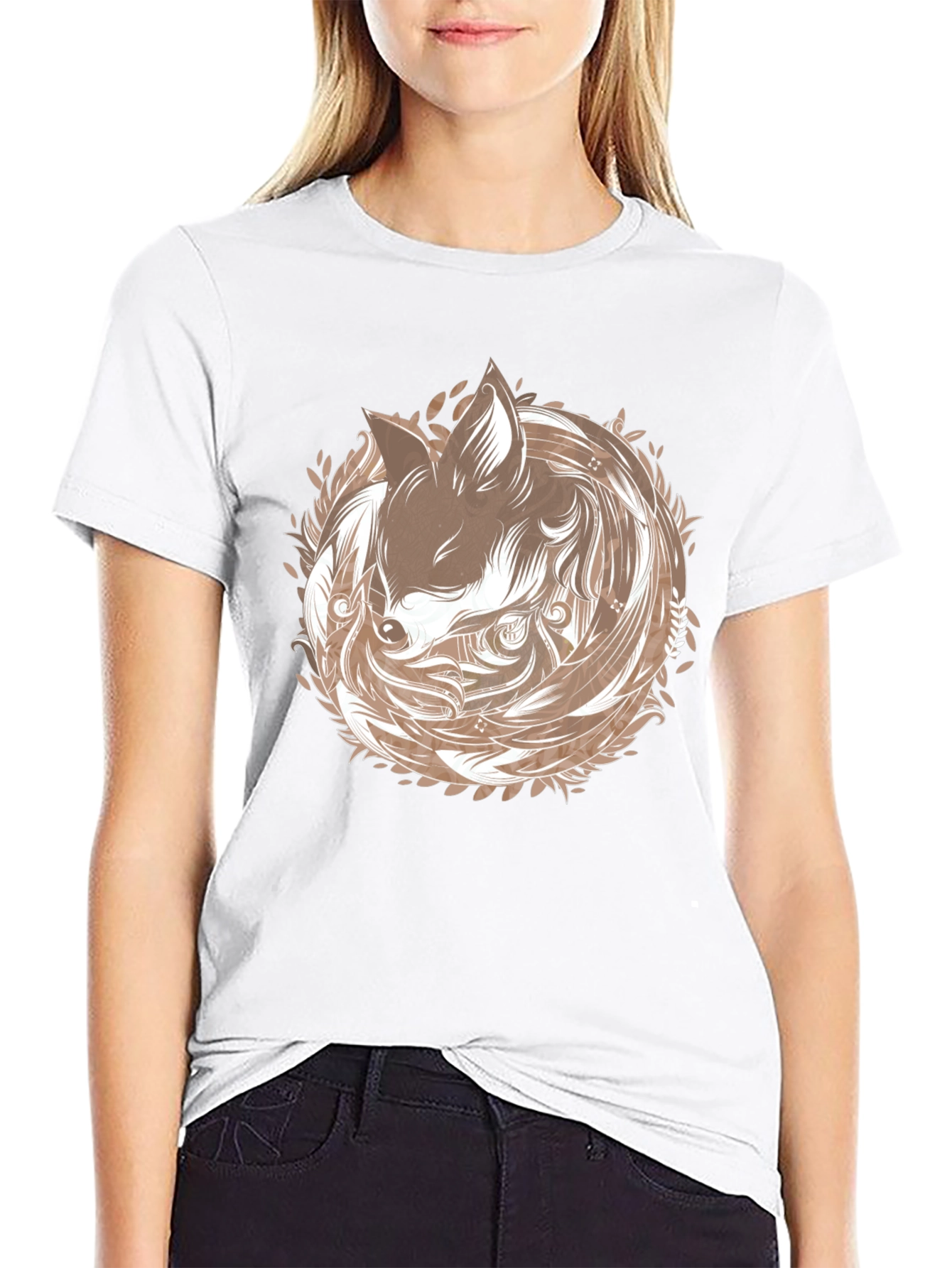 Fox Circle Graphic T-Shirt - Stylish & Unique