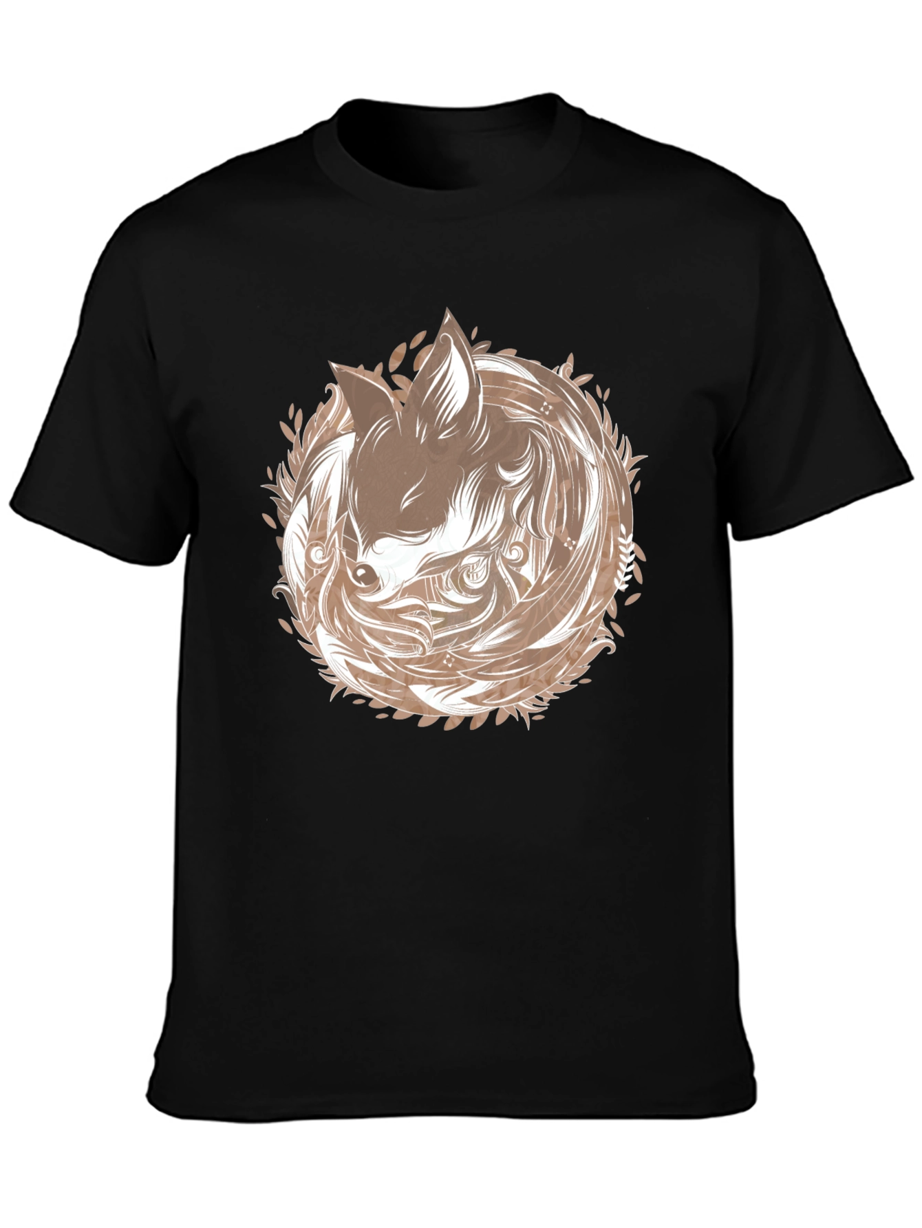 Fox Circle Graphic T-Shirt - Stylish & Unique