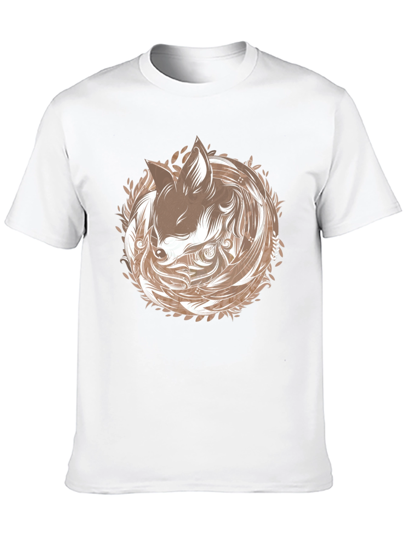 Fox Circle Graphic T-Shirt - Stylish & Unique