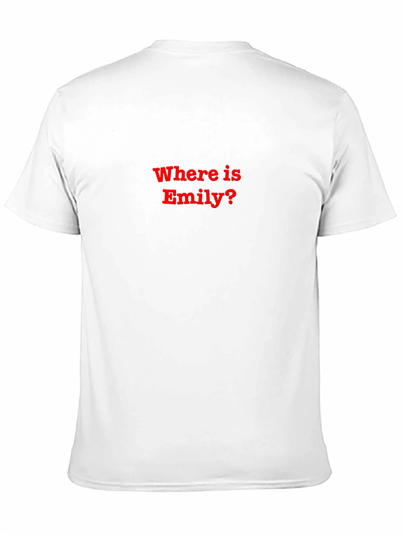 Where is Emily? Black Graphic Tee