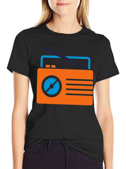 Retro Radio Graphic Tee - Vintage Style T-Shirt