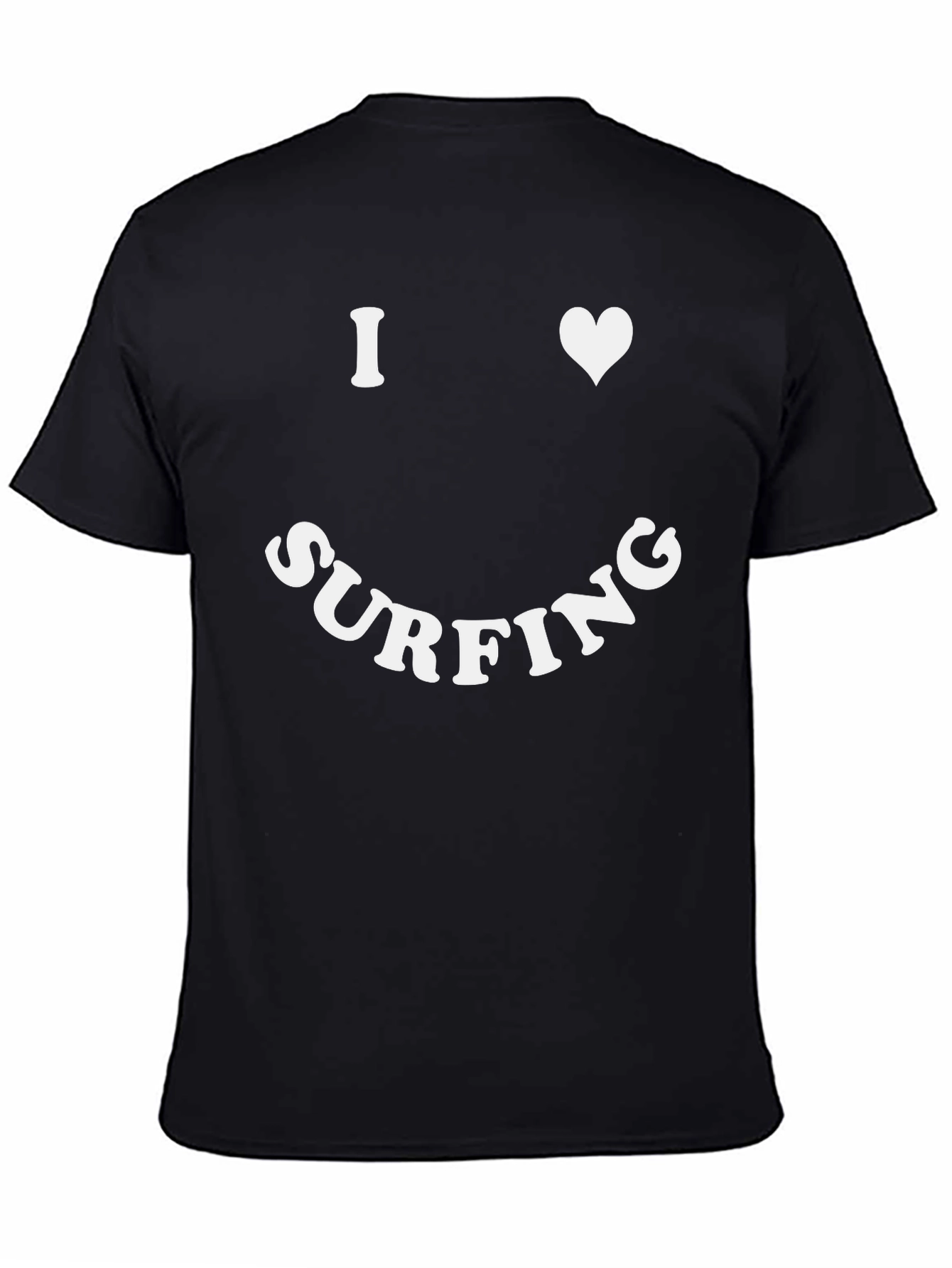 I Love Surfing Graphic Tee - Black