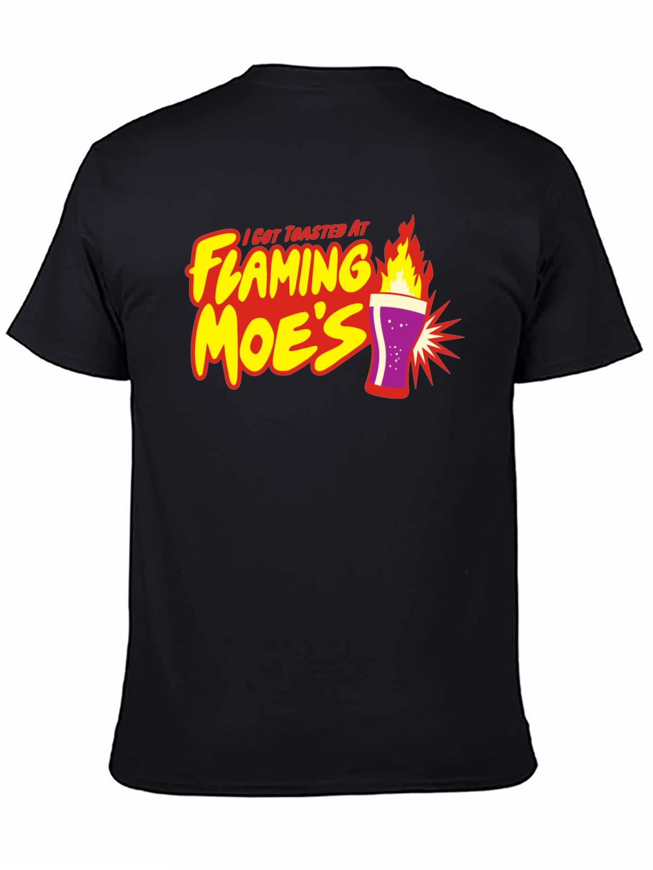Flaming Moes T-Shirt - Toasted At Moes Tee