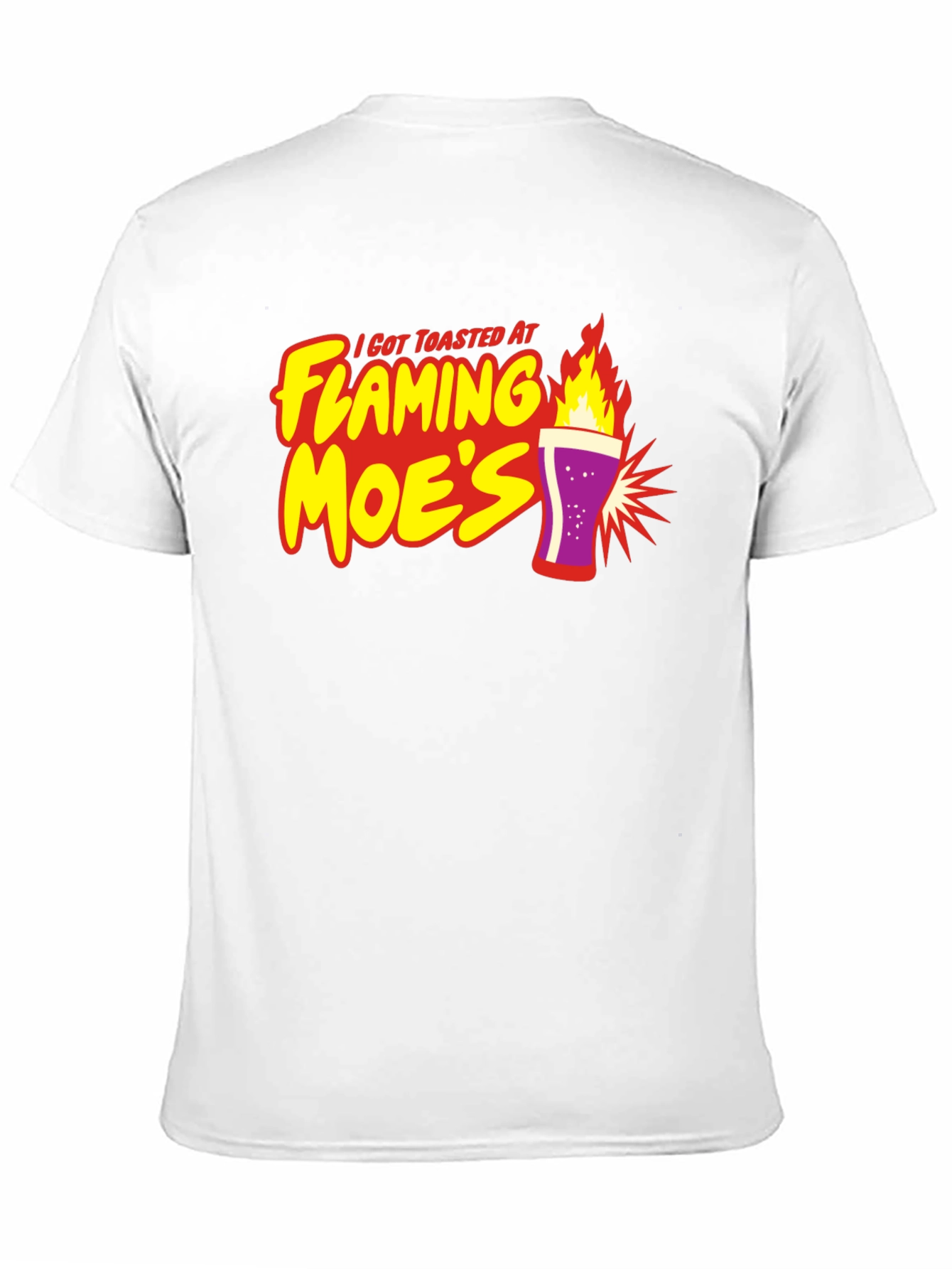 Flaming Moes T-Shirt - Toasted At Moes Tee