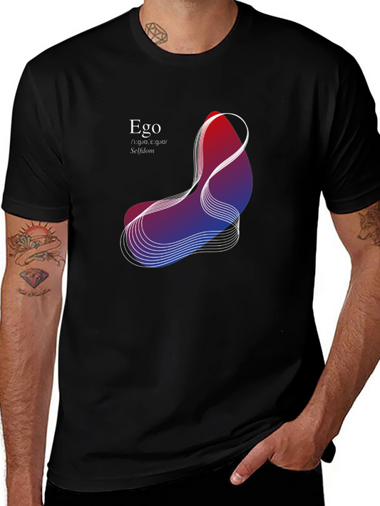 Ego Artistic Graphic Black T-Shirt