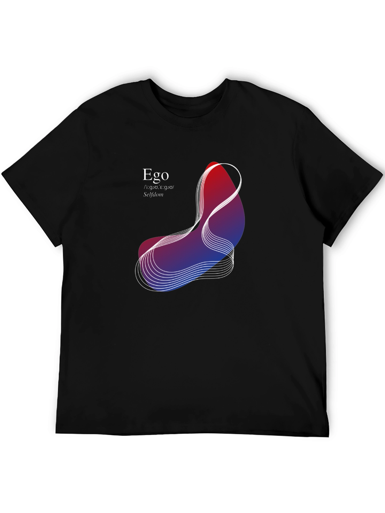 Ego Artistic Graphic Black T-Shirt