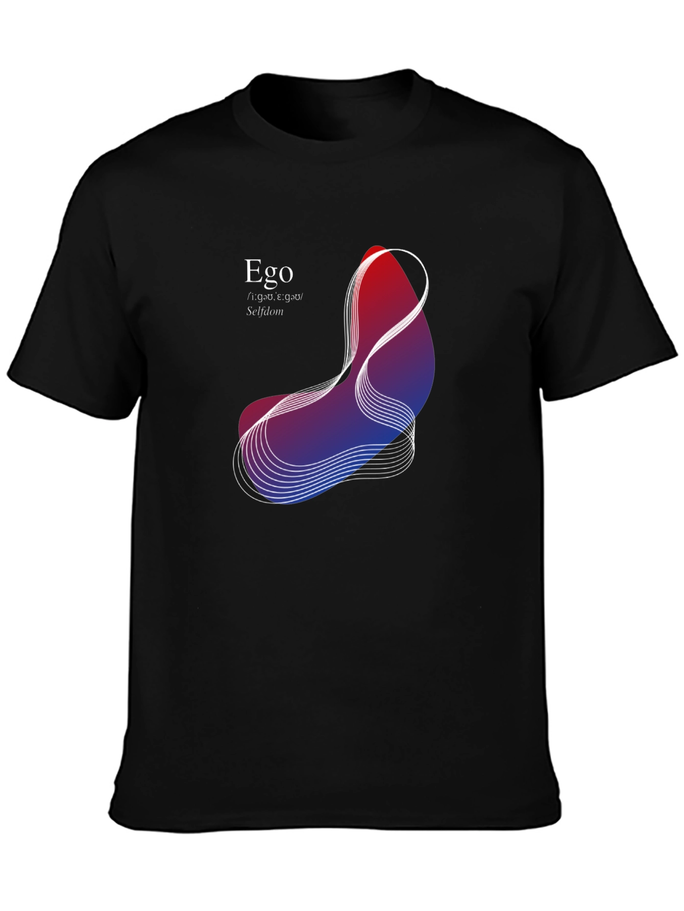 Ego Artistic Graphic Black T-Shirt