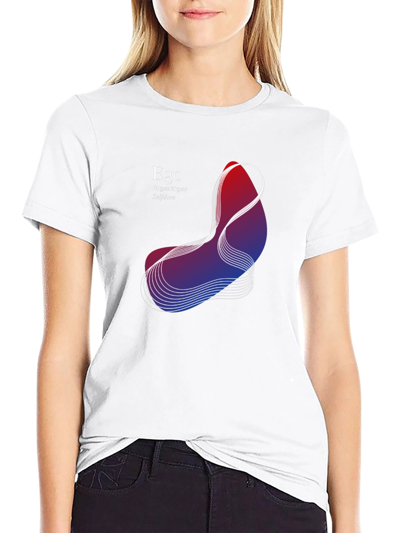 Ego Artistic Graphic Black T-Shirt