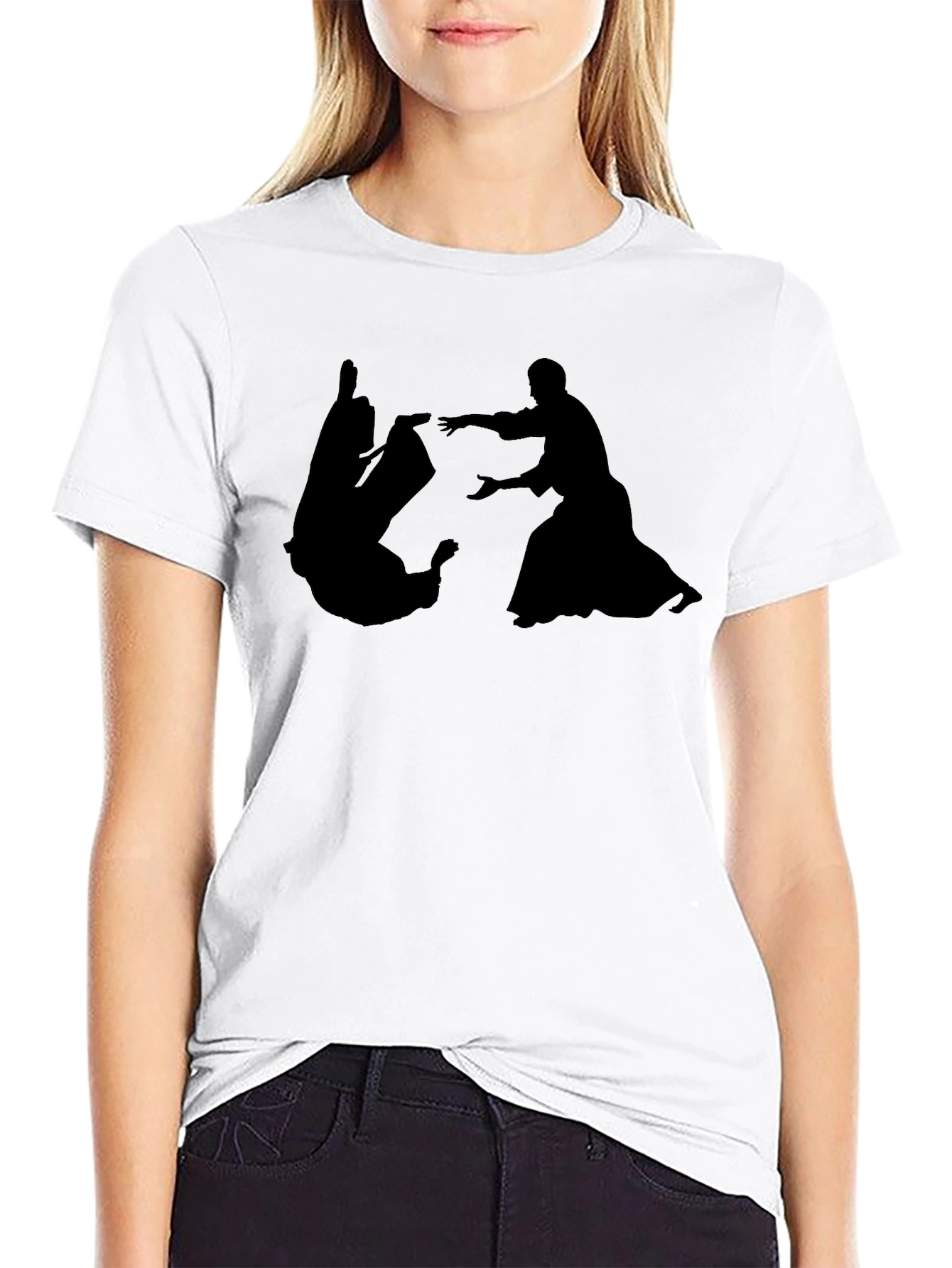 Aikido Silhouette Black T-Shirt