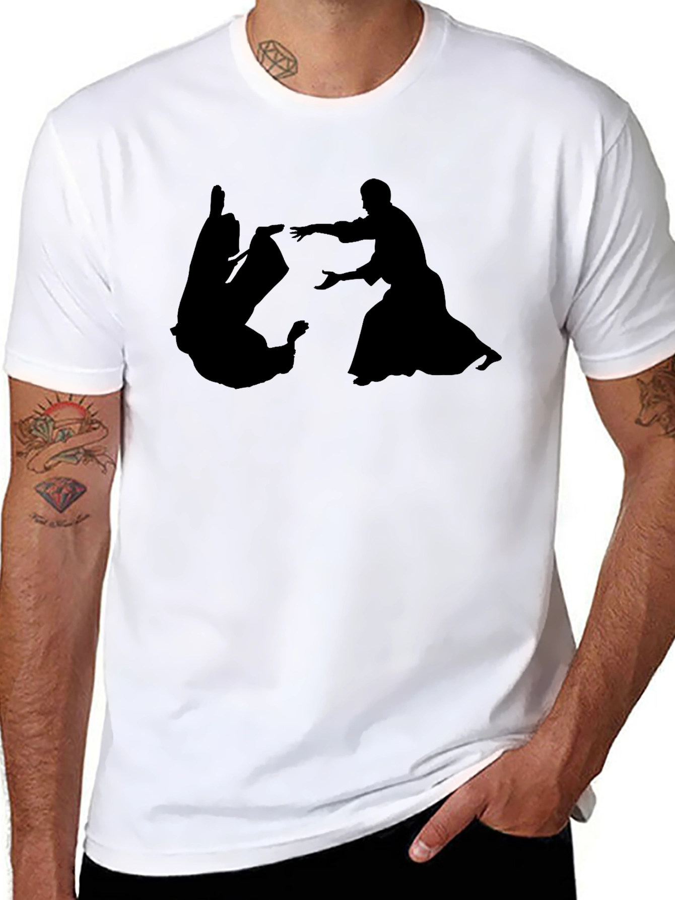 Aikido Silhouette Black T-Shirt