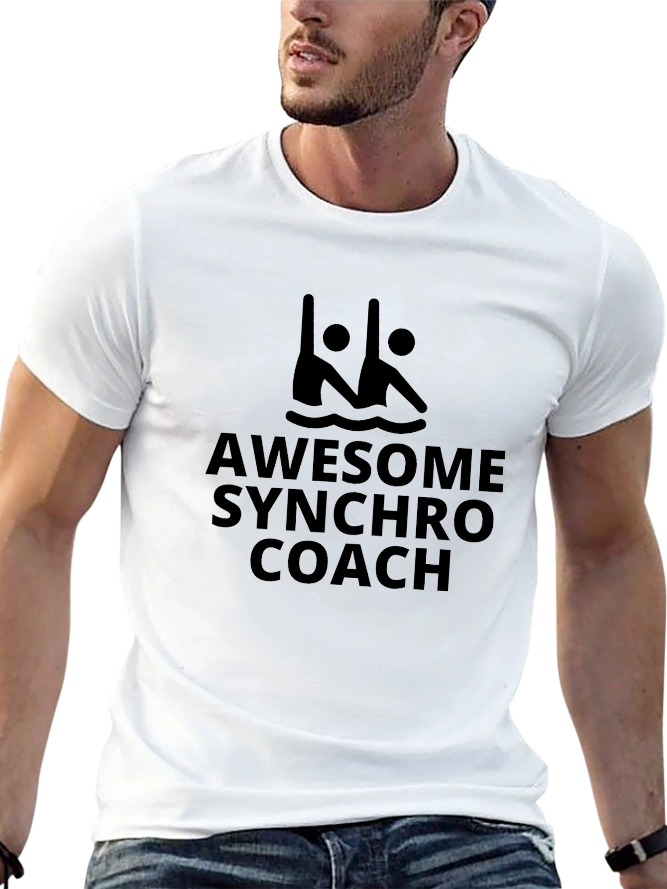 Awesome Synchro Coach Black T-Shirt