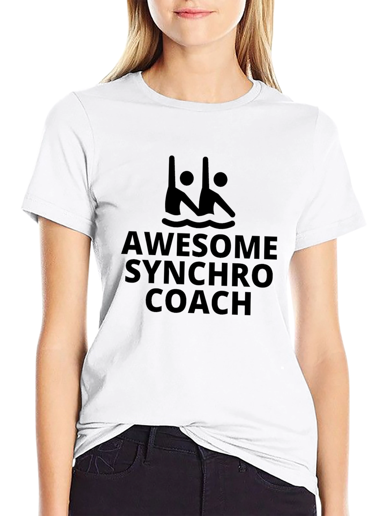 Awesome Synchro Coach Black T-Shirt