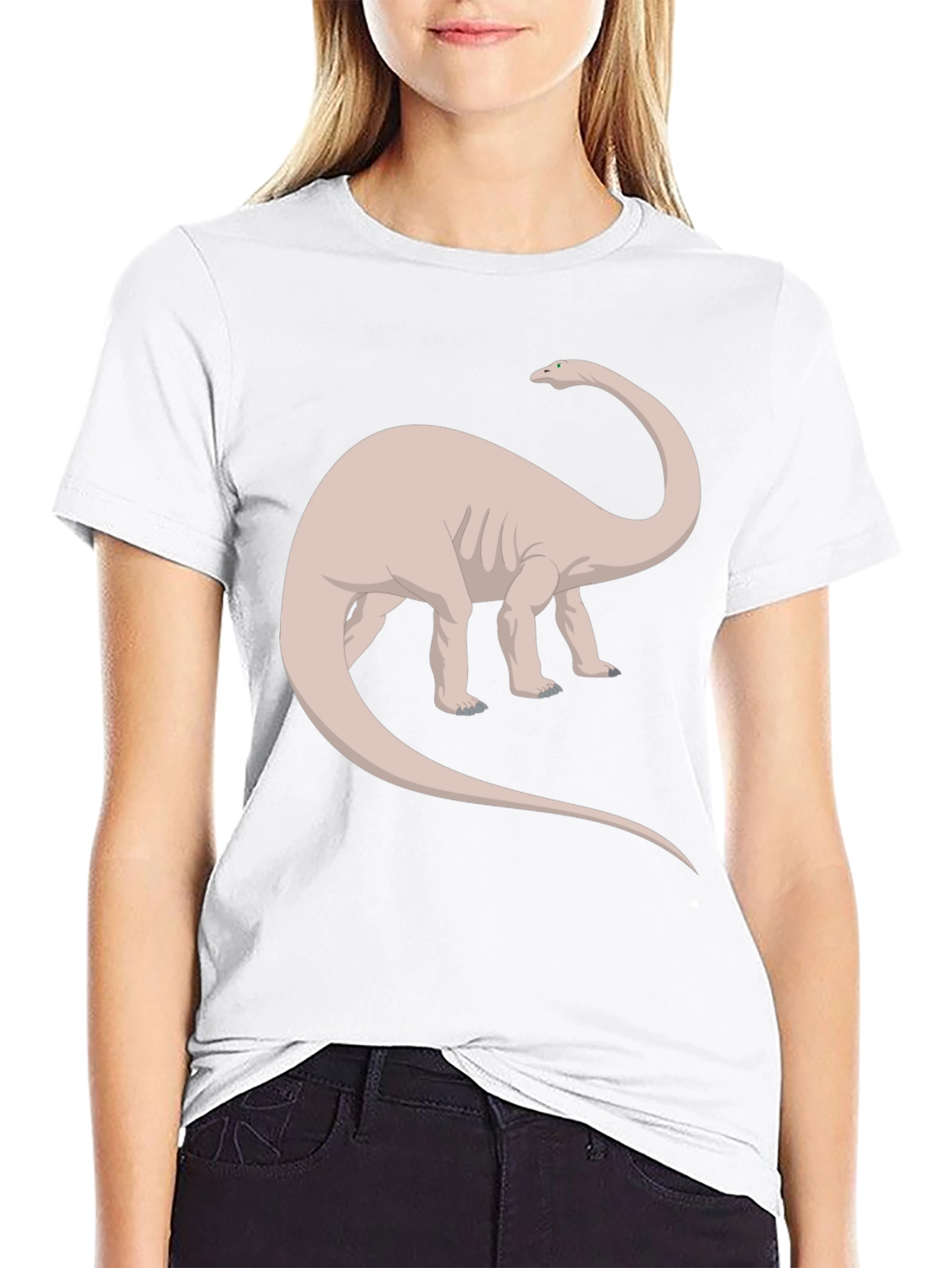 Dino Graphic Tee - Black Cotton T-Shirt