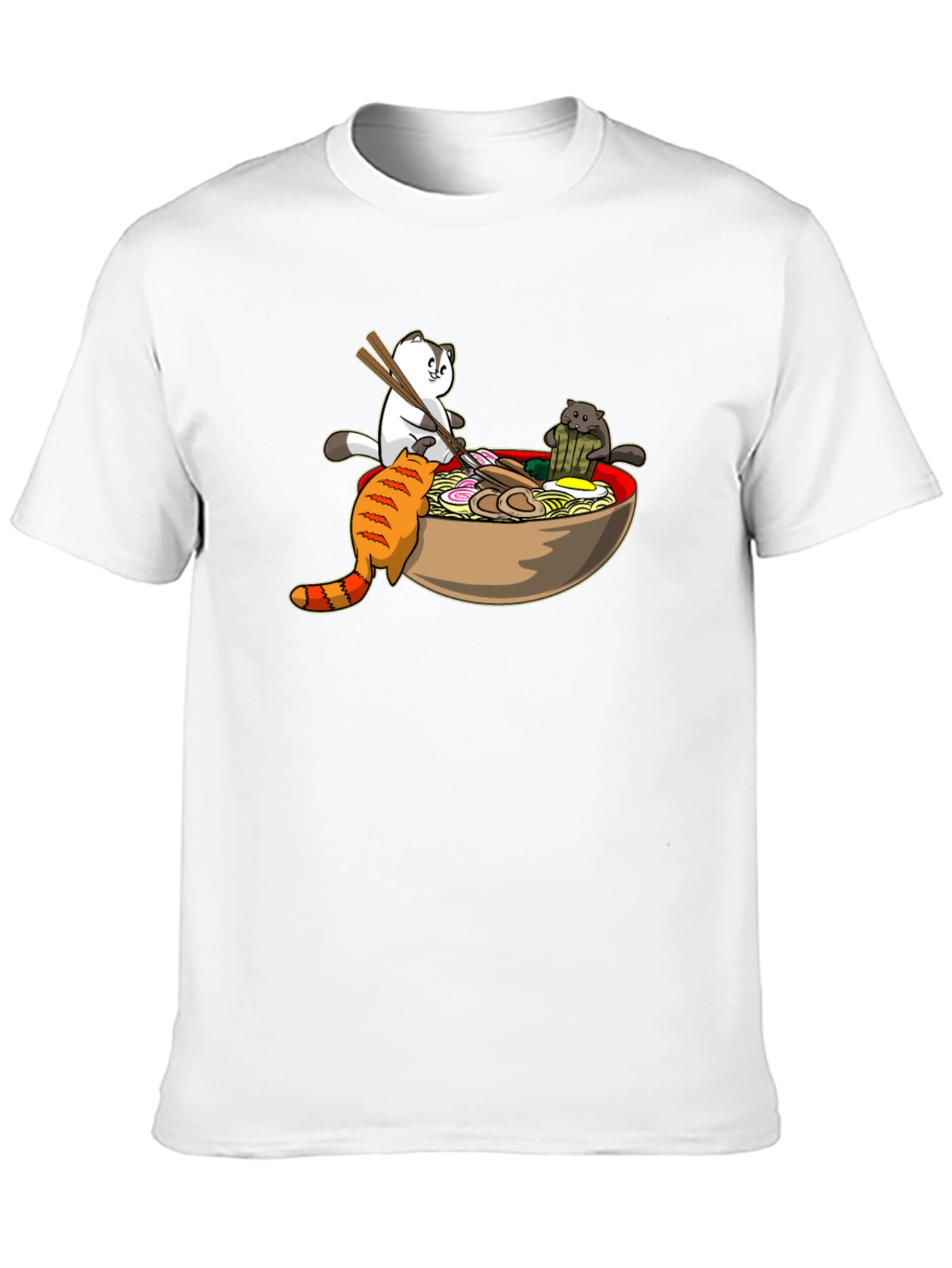 Ramen Cats Black T-Shirt - Unique Graphic Tee